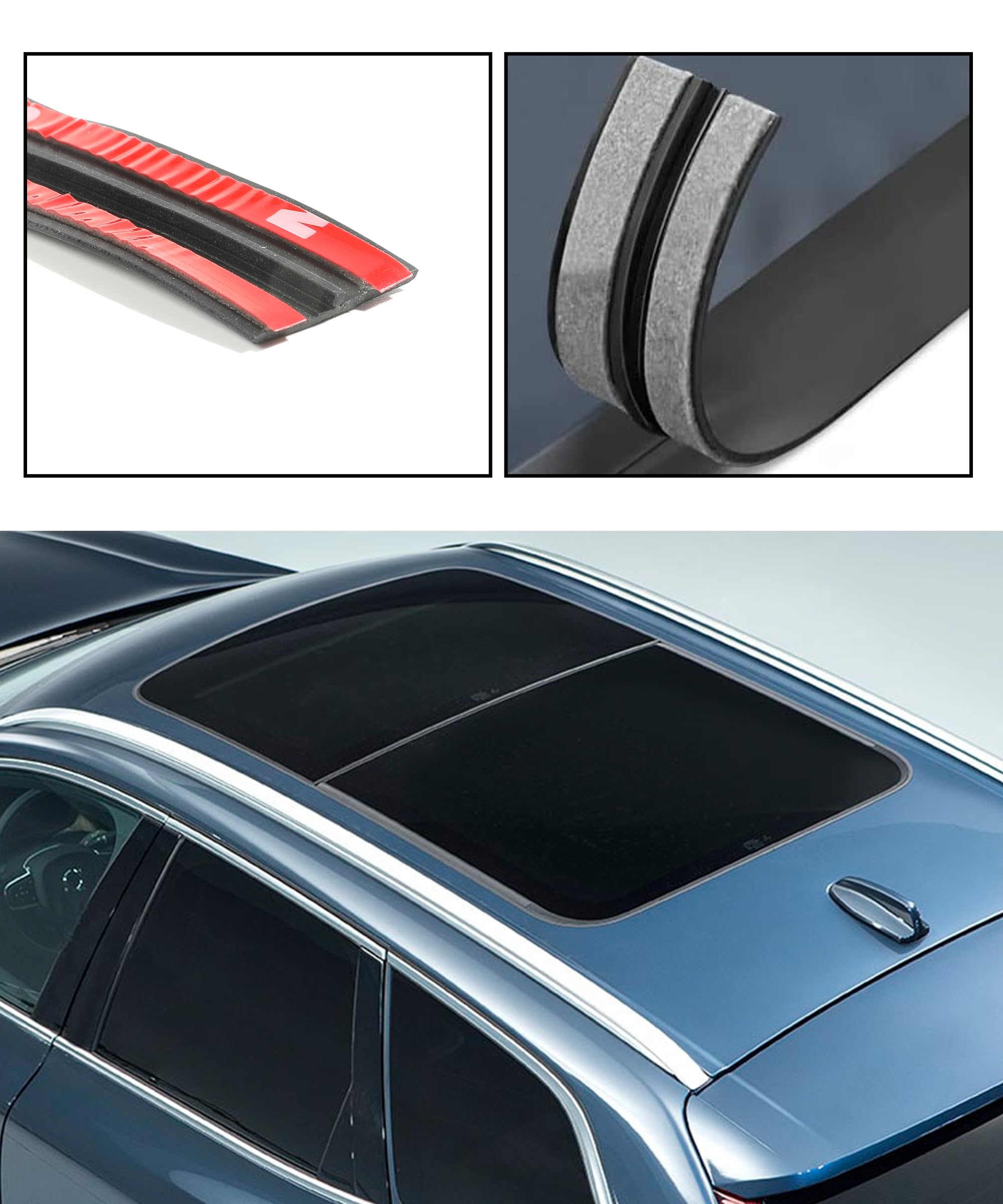 Zlirfy 22Ft Car Windshield Rubber Seal,Car Windshield Seal Strip,T Shape Automotive Weather Stripping for Front Rear Windshield,