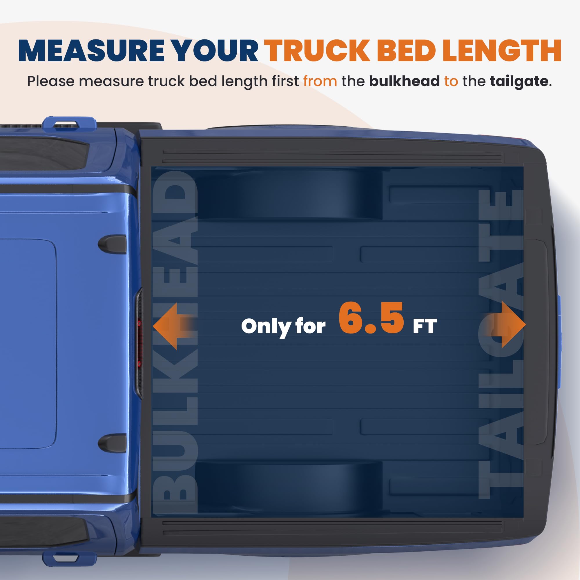 Kuiperauto Quad 4-Fold 6.5 Ft Soft Folding Truck Tonneau Cover Compatible With 2004 2005 2006 2007 2008 Ford F150 F-150 (Excl. 2