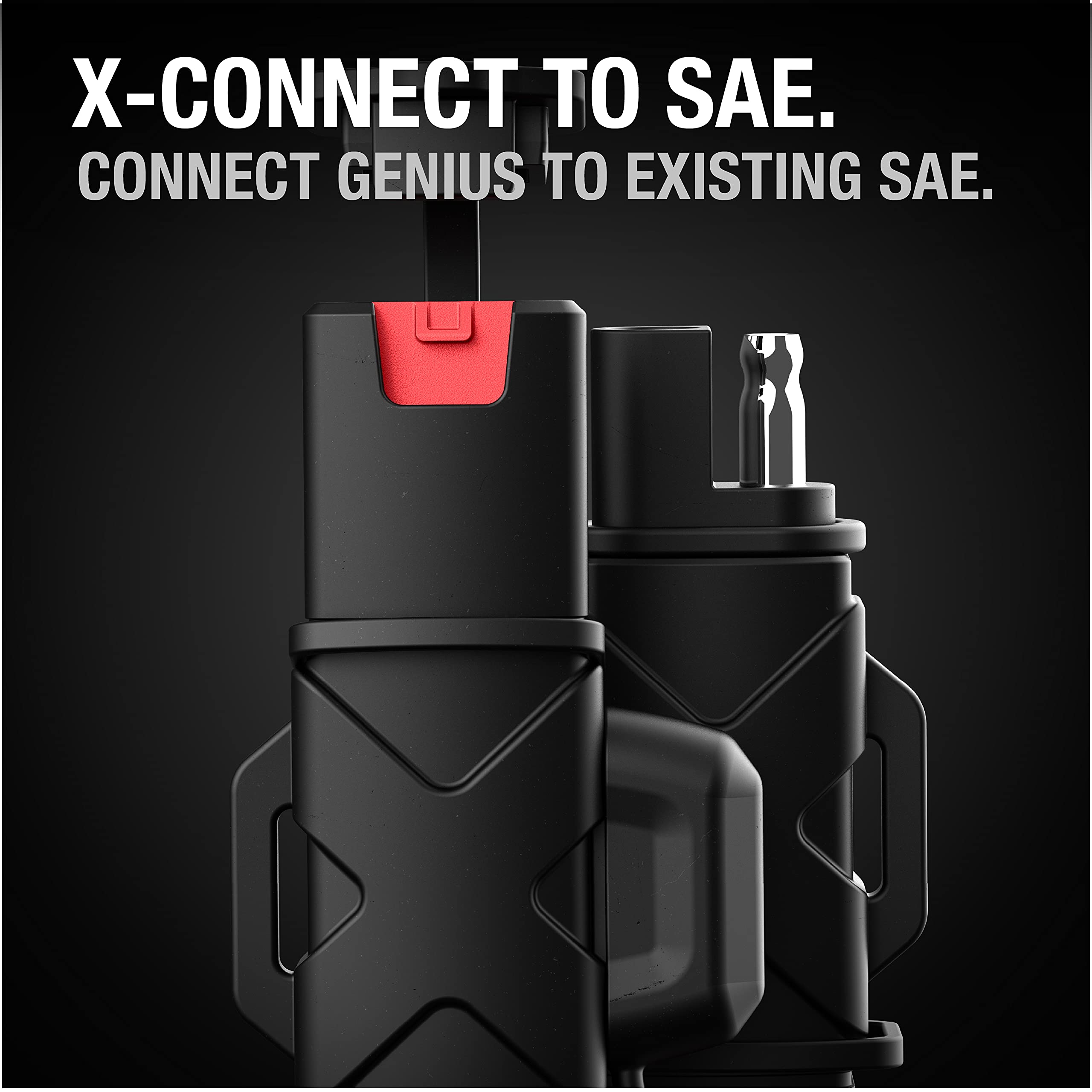 NOCO GC009 X-Connect SAE Adapter for Genius Smart Battery Chargers - Black, One Size, Durable Blend Material