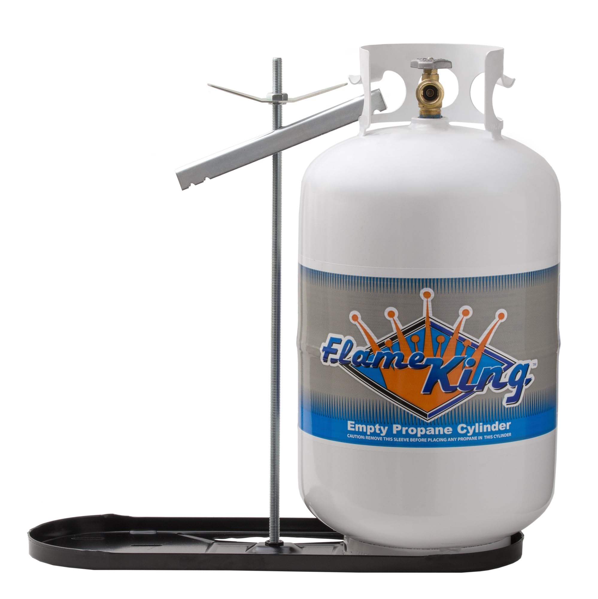 Flame King Dual RV Propane Tank Cylinder Rack for RVs and Trailers for 30lb Tanks - KT30MNT (Tanks Sold Separately), Black