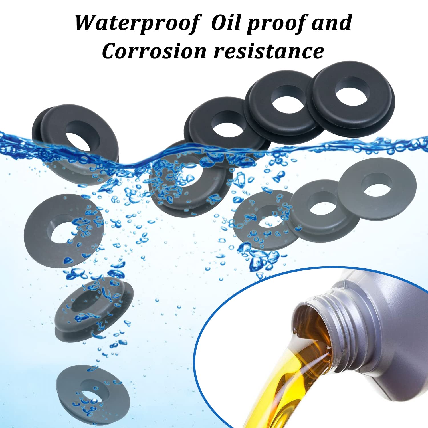 CheeMuii Glad Hands Set - 20 Pcs Universal Aluminum Brake Coupling Seals, 1/2 Inch, 6 Red & 6 Blue for Truck, RVs, Semi Tra