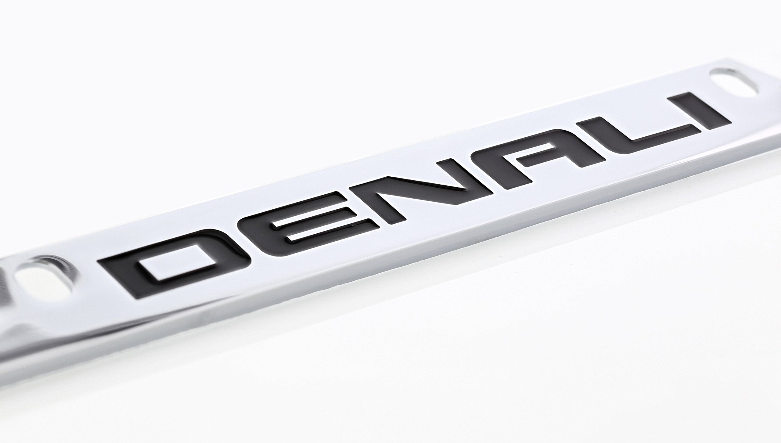 Gmc Denali License Plate Frame Holder (4 Hole/Brass, Chrome/Bottom)