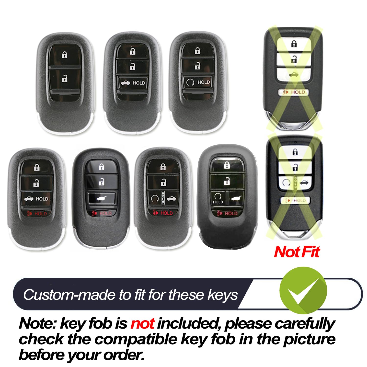 MECHCOS Compatible with 2024 2023 2022 Honda Civic CR-V Accord HR-V Pilot Purple TPU Key Fob Cover Case Remote Holder Skin Prote