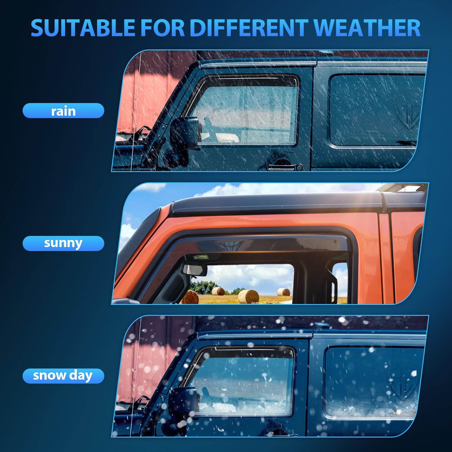 Nilight In Channel Rain Guards For Dodge Ram 1500 2009 2010 2011 2012 2013 2014 2015 2016 2017 2018 Quad Cab, Original Window De