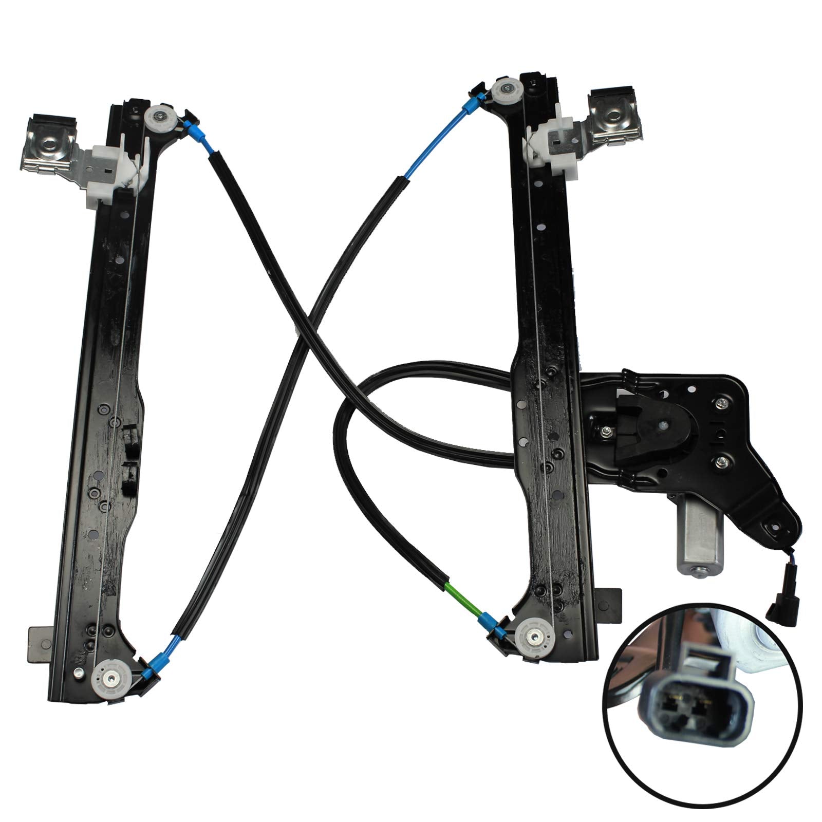 LAFORMO Power Window Regulator with Motor Assembly - Rear Passenger Side (RH) for Silverado, Suburban, Avalanche, Escalade, Yukon XL/Sierra 00-06