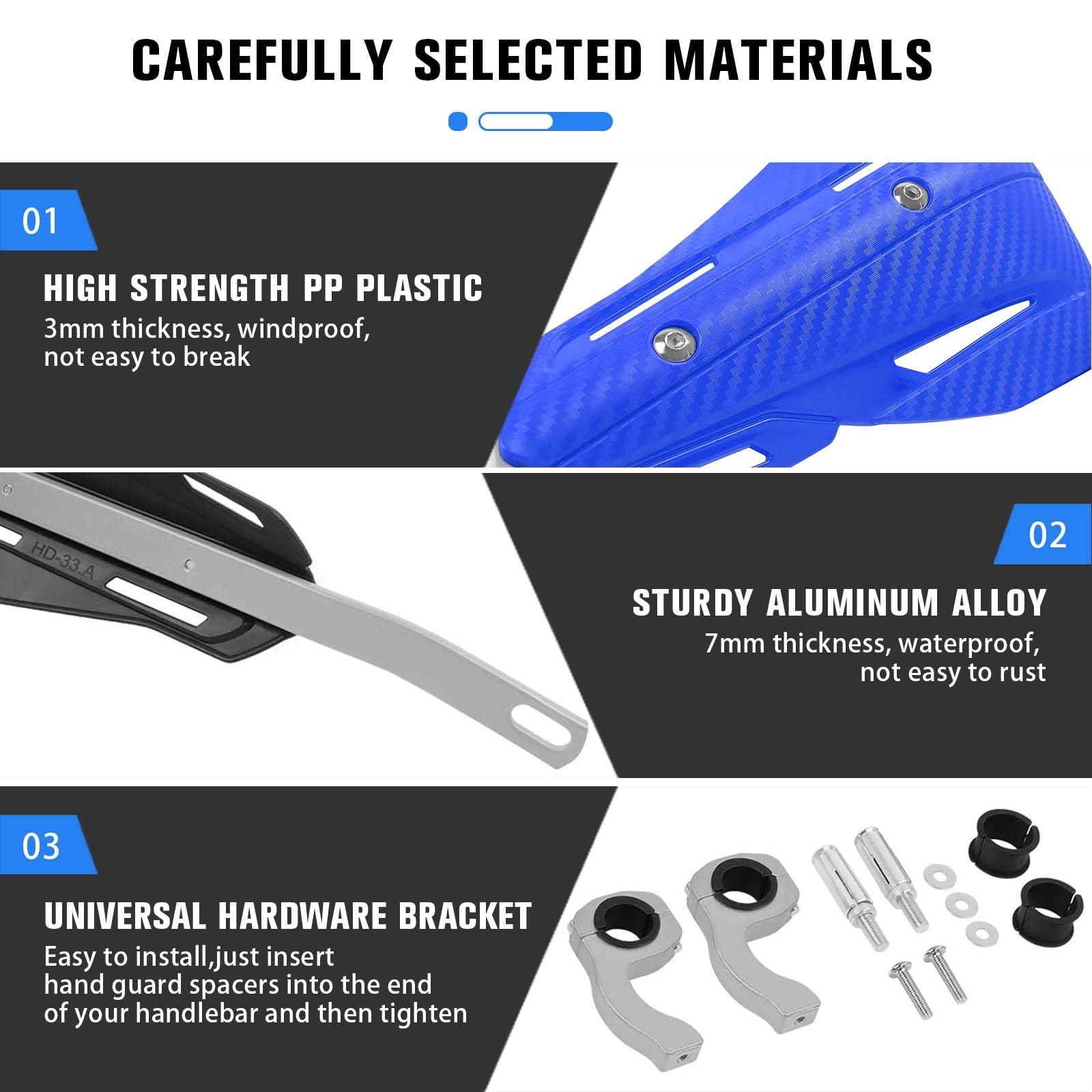 Chifun Handguard For 7/8'' 22Mm And 1 1/8'' 28Mm Motorcycle Handlebar Brake Lever Protection Hand Guard Cnc Aluminum Compatible
