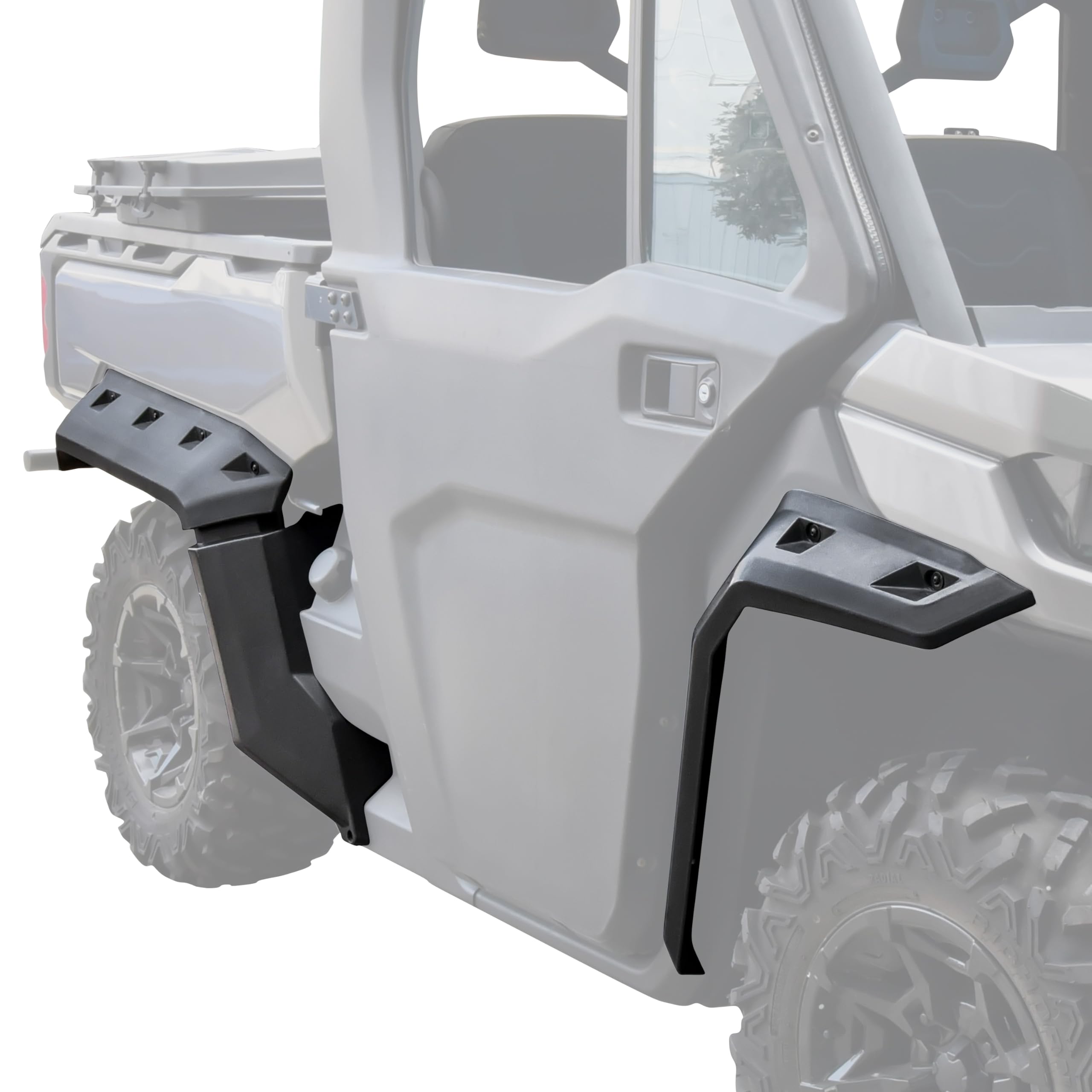 SAUTVS Heavy Duty Extended Front & Rear Fender Flares Kit Mud Flaps Mud Guards for Can-Am Defender HD5 HD7 HD8 HD9 HD10 MAX 2016