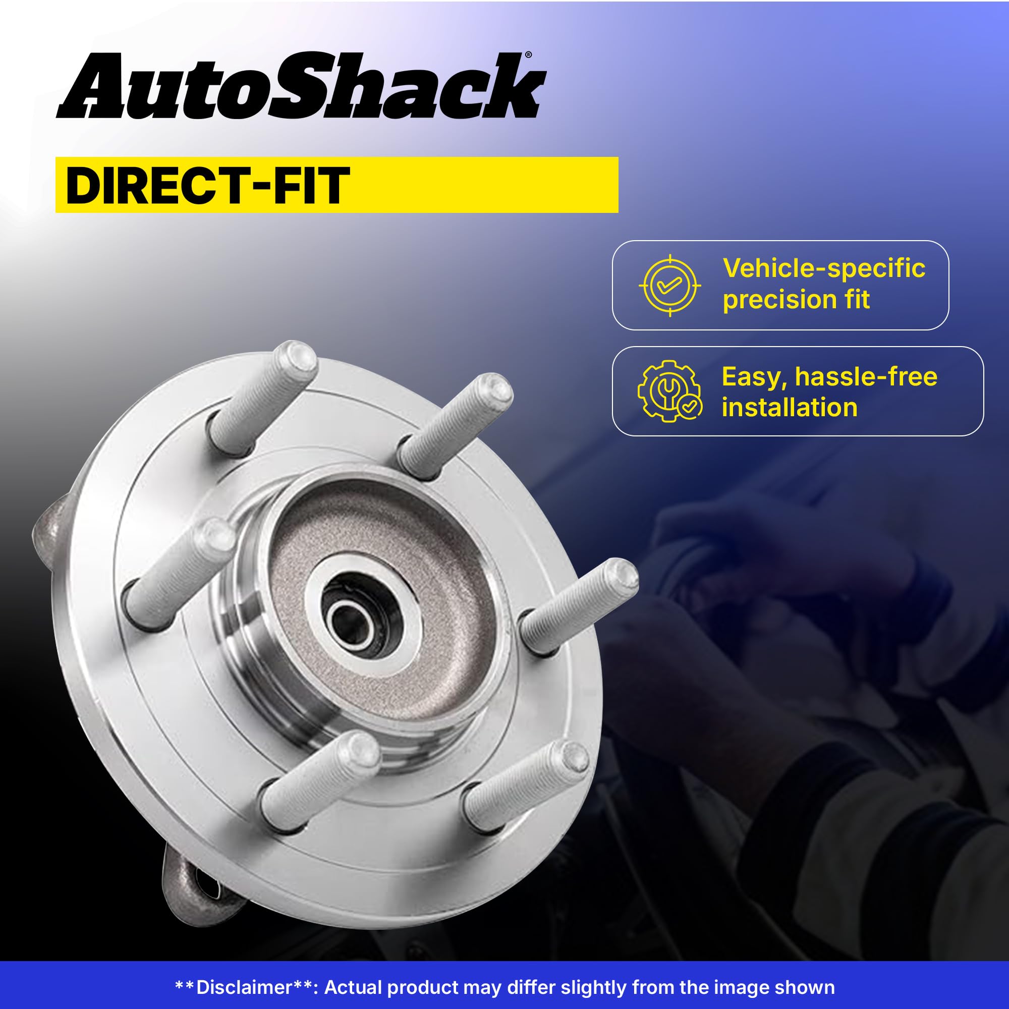 Autoshack Rear Wheel Hub Bearing Pair Of 2 Driver And Passenger Side Replacement For 2007-2012 2013 2014 2015 2016 2017 Jeep Patriot Compass 2007-2008 Dodge Caliber 2.0L 2.4L 4Wd Awd 5-Lug Hb612335Pr