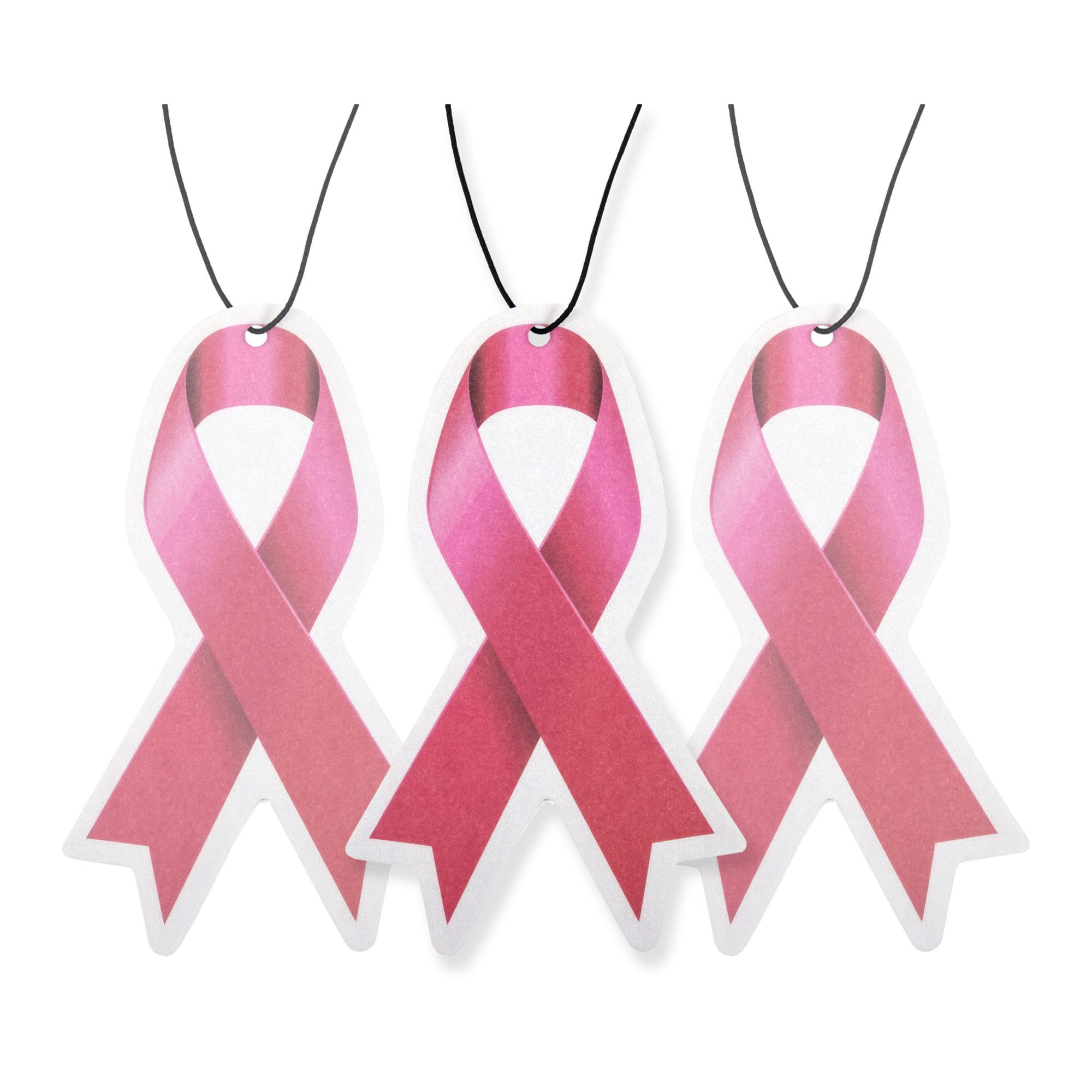 Fresh Fresheners Cute Funny Car Air Fresheners 4-Pack (Breast Cancer Ribbon)