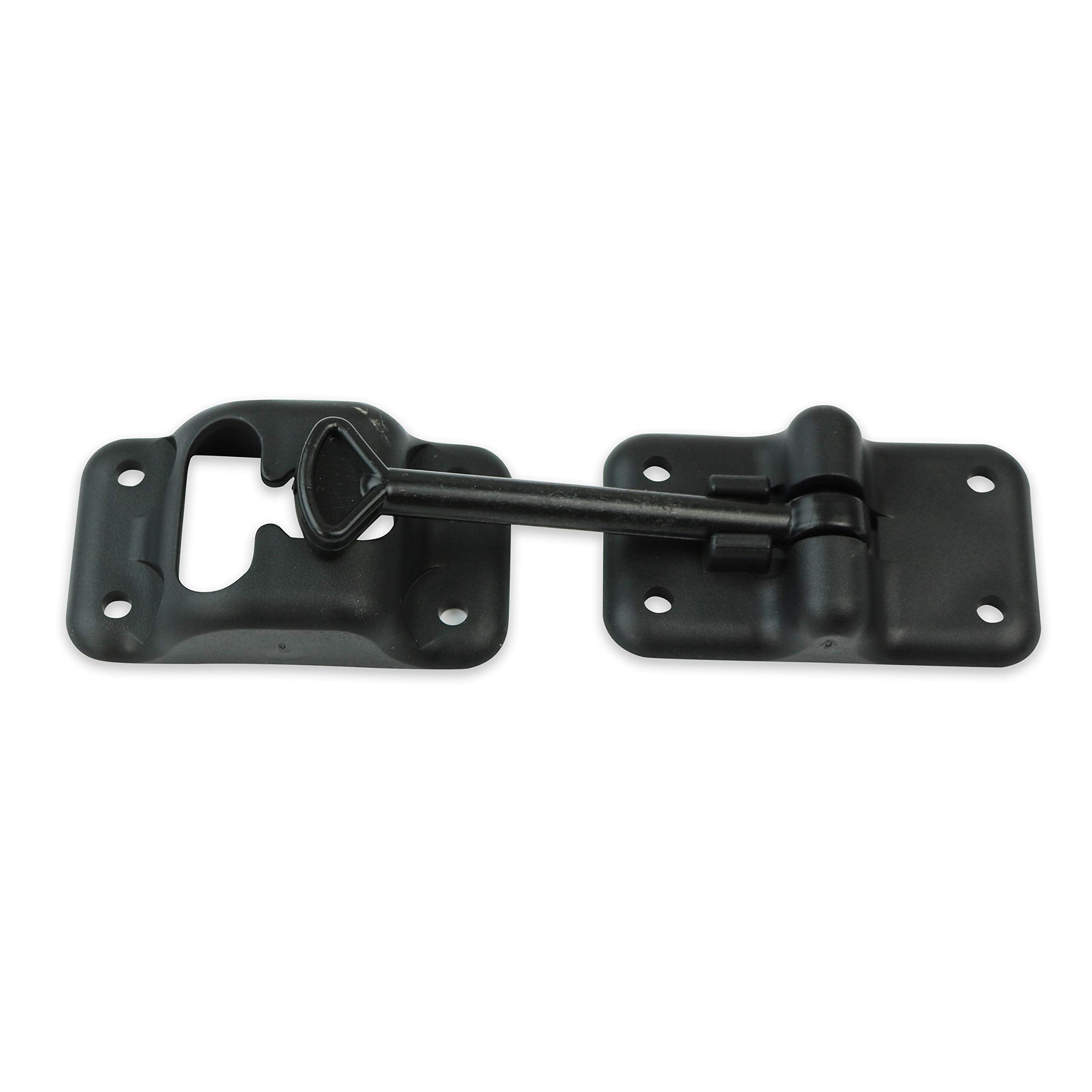 2-Pack Leisure Coachworks RV T-Style Door Holder Catch 2 Black for Latch Holder Camper Trailer Cargo Hatch (Black, 4 2-Pack)