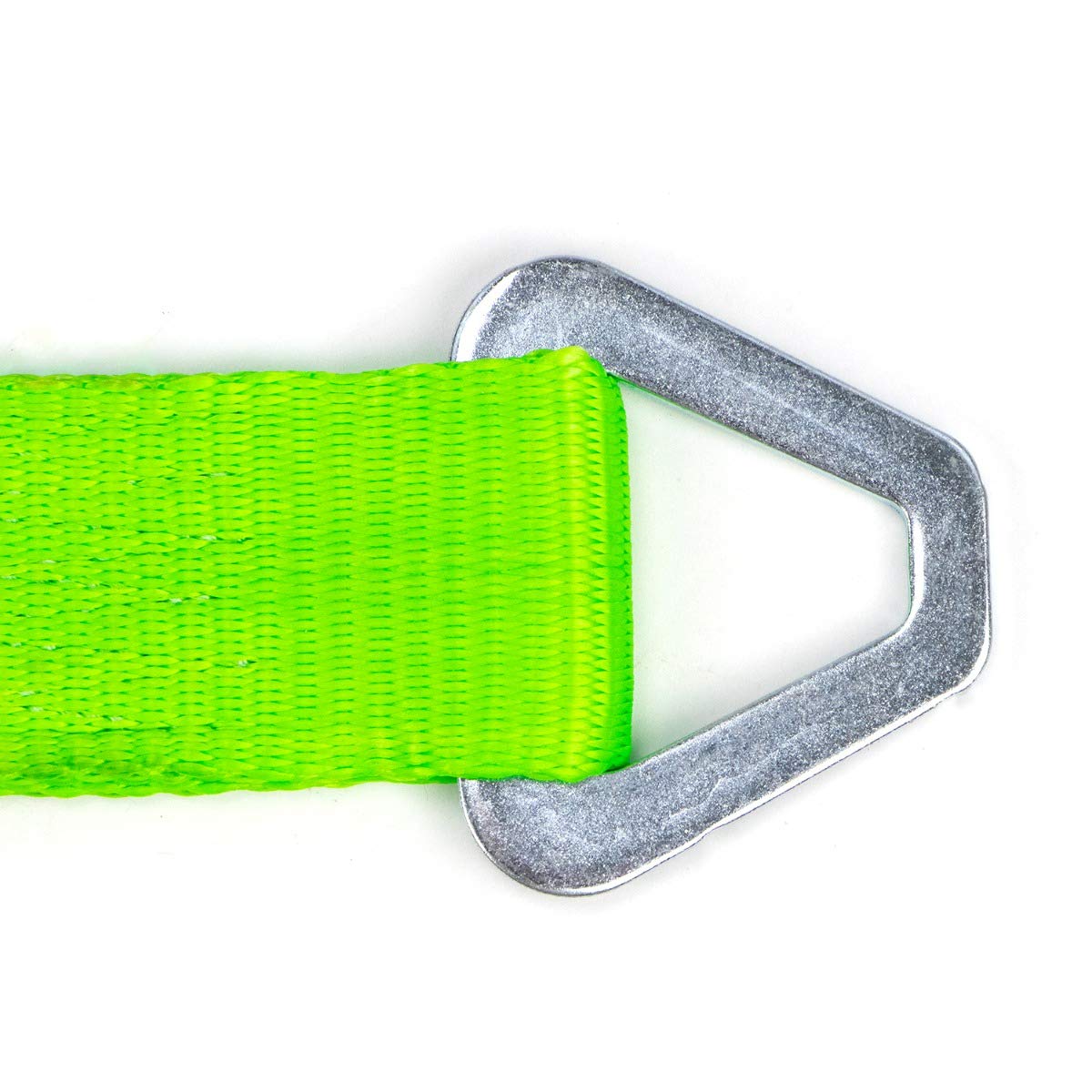 Vulcan Car Tie Down Axle Strap With Wear Pad - 2 Inch X 22 Inch - 4 Pack - High-Viz - 3,300 Pound Safe Working Load
