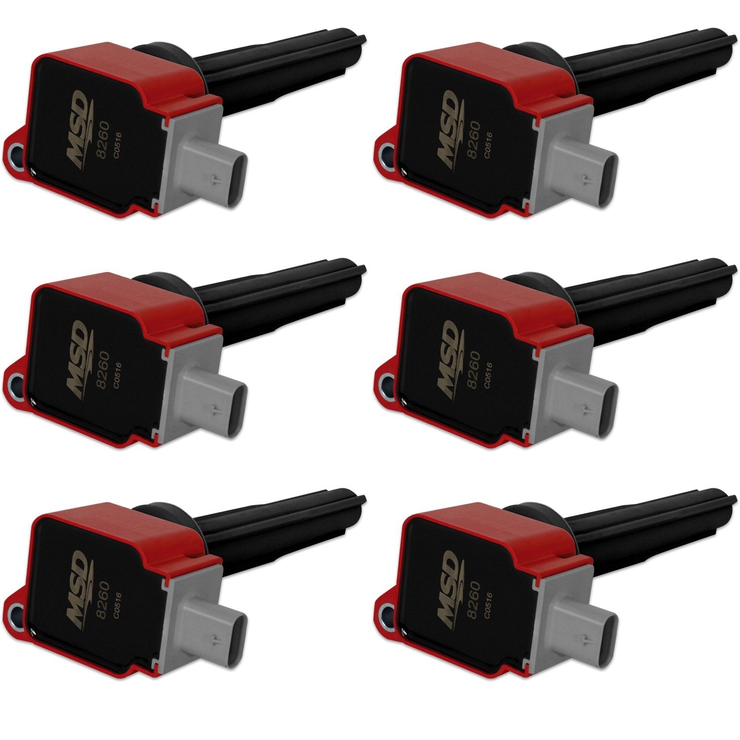 MSD 82606 Ignition Coils, Red, 6-Pack