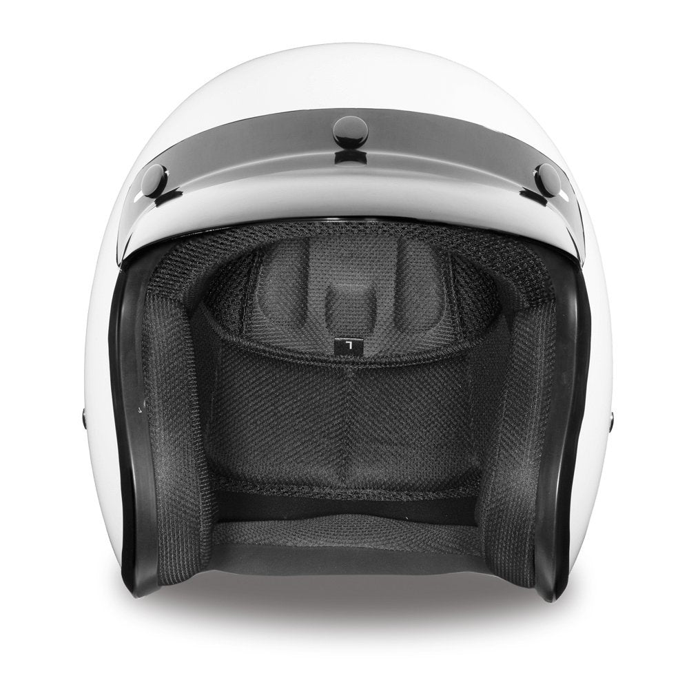 Daytona Helmets 3/4 Open Face Motorcycle Helmet - Dot Approved [Hi-Gloss White] [4Xl]