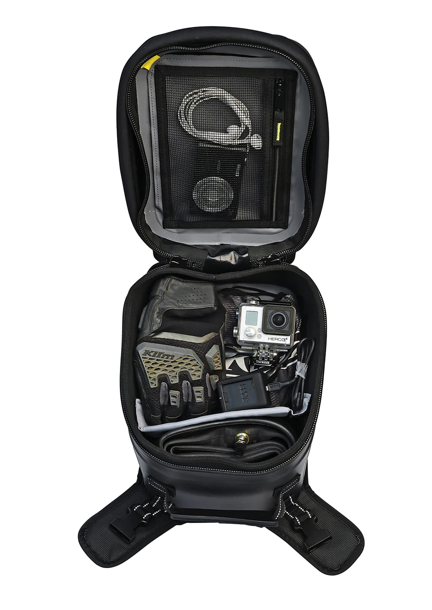 Nelson Rigg SE-4008 Waterproof Adventure Tank Bag - Black, Heavy Duty UV-Treated PVC, Fits Most Honda Yamaha Kawasaki Bikes