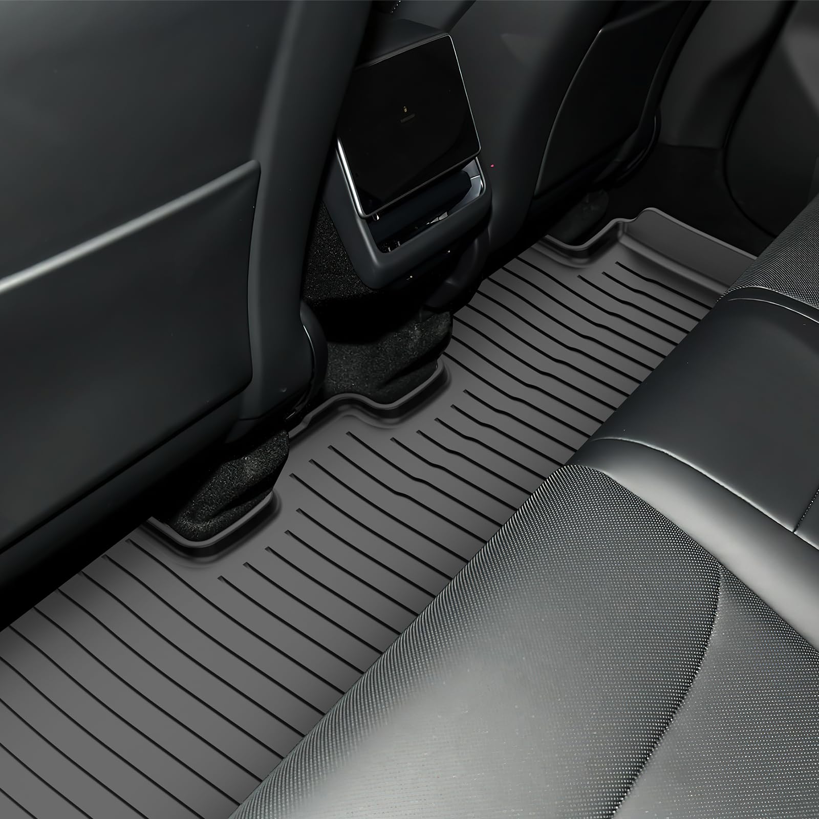 PawteIin 6PCS All-Weather TPE Floor Mats Set for 2025-2026 Model Y, Black, Custom Fit Anti-Slip Protection
