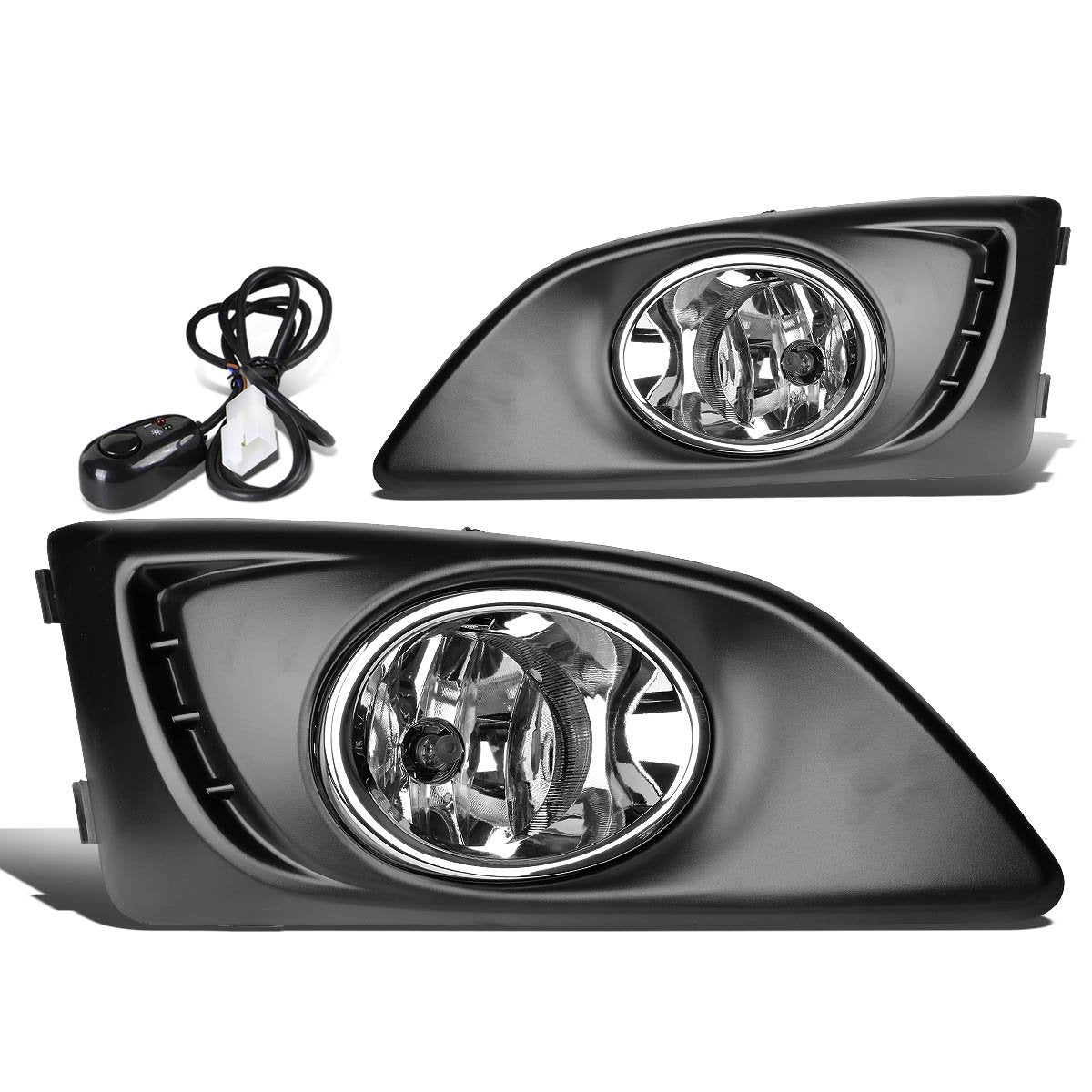 Dna Motoring Fl-Ztl-158-Ch Front Bumper Fog Light Driver & Passenger Side Enhance Visibility [Compatible With 11-15 Chevy Sonic 