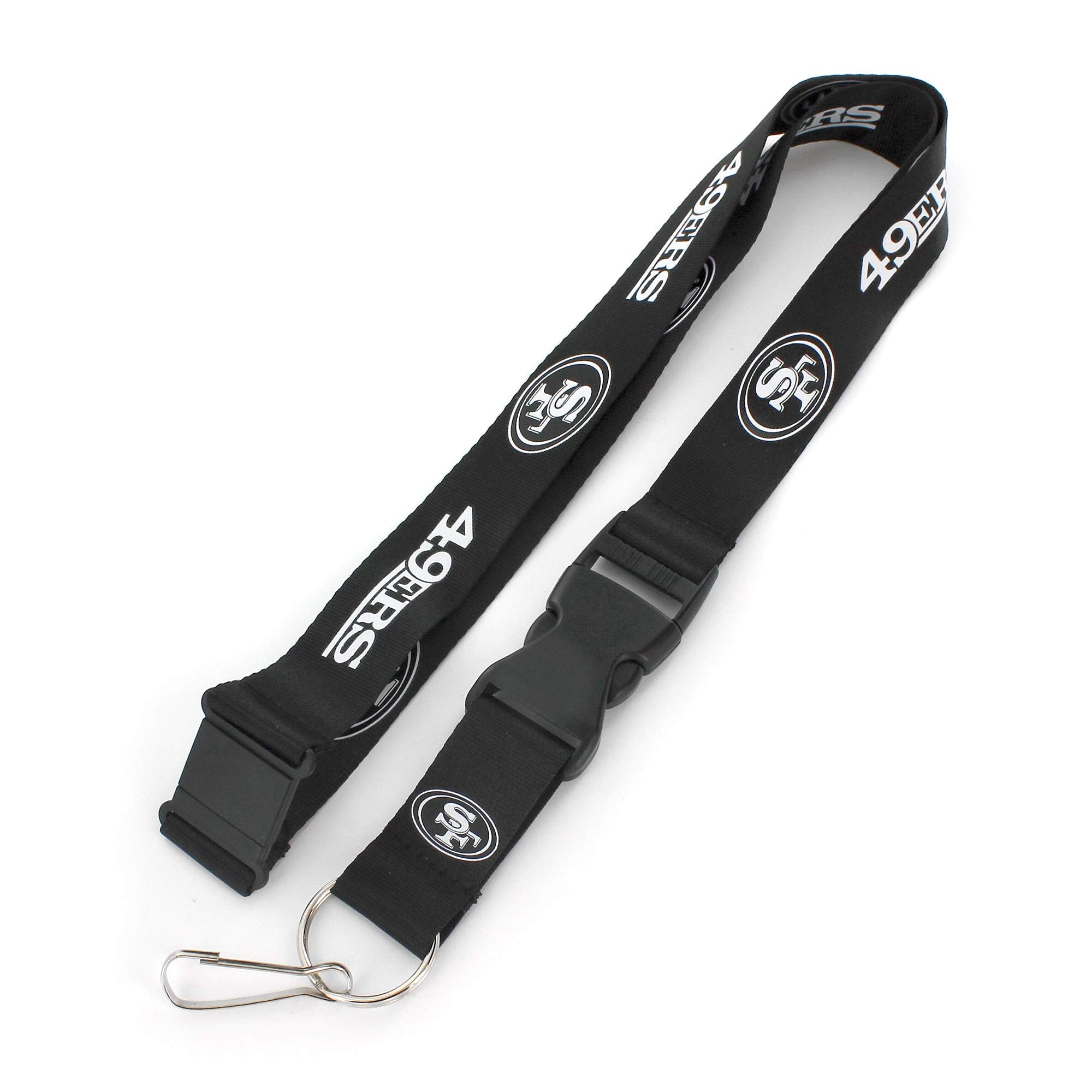 NFL San Francisco 49ers Team Lanyard, Black & White