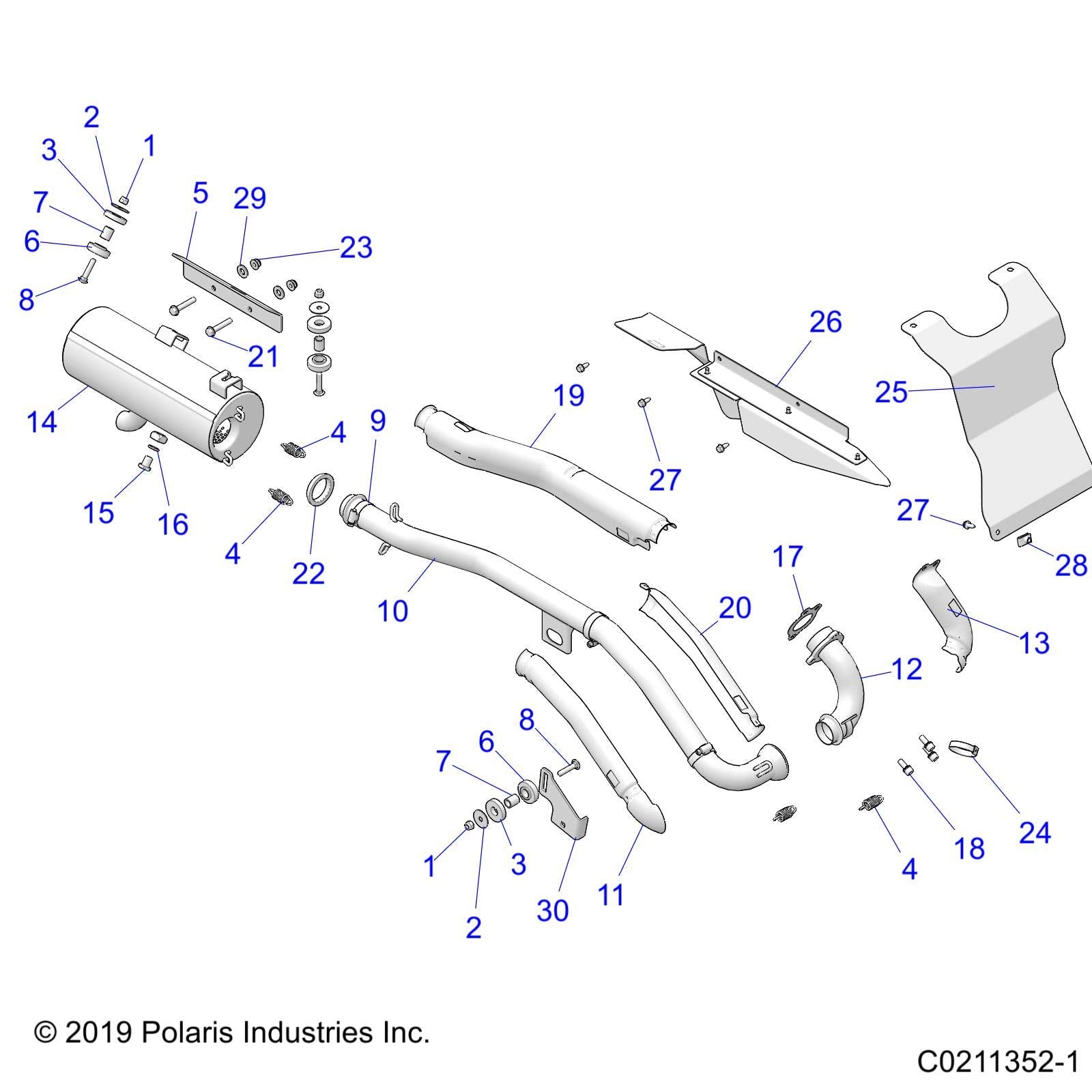 Polaris Atv Fuel Tank Heat Shield, Genuine Oem Part 5263226, Qty 1
