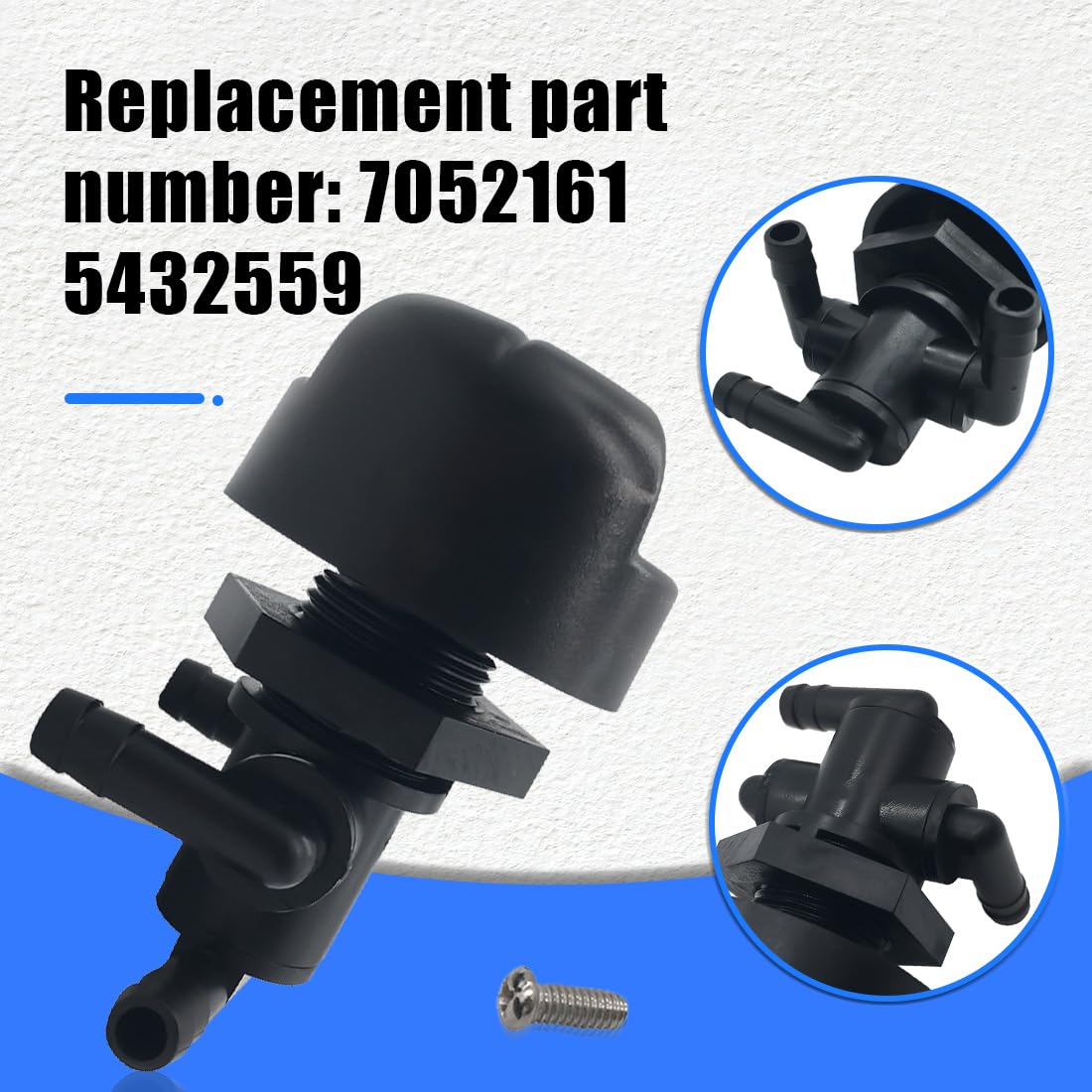 3-Way Fuel Shut Off Valve Petcock For Polaris Sportsman 500 335 400 600 700 Twin Magnum Trail Boss 325 330 500 7052161 5432559 w
