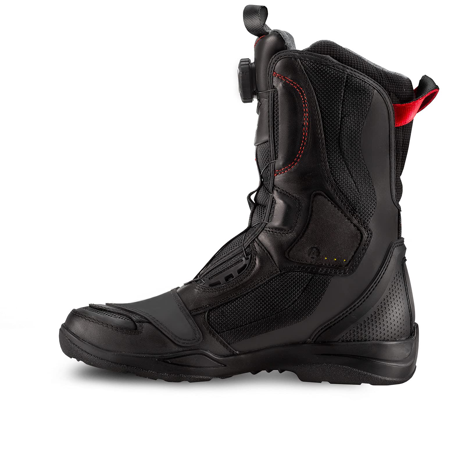 Shima Strato Lady Motorcycle Boots For Women - Vented, Reinforced Lightweight Long Biker Riding Boots With Atop Fast-Closure System, Ankle Protection, Non-Slip Sole, Reflective Panels (Black, 5,5)
