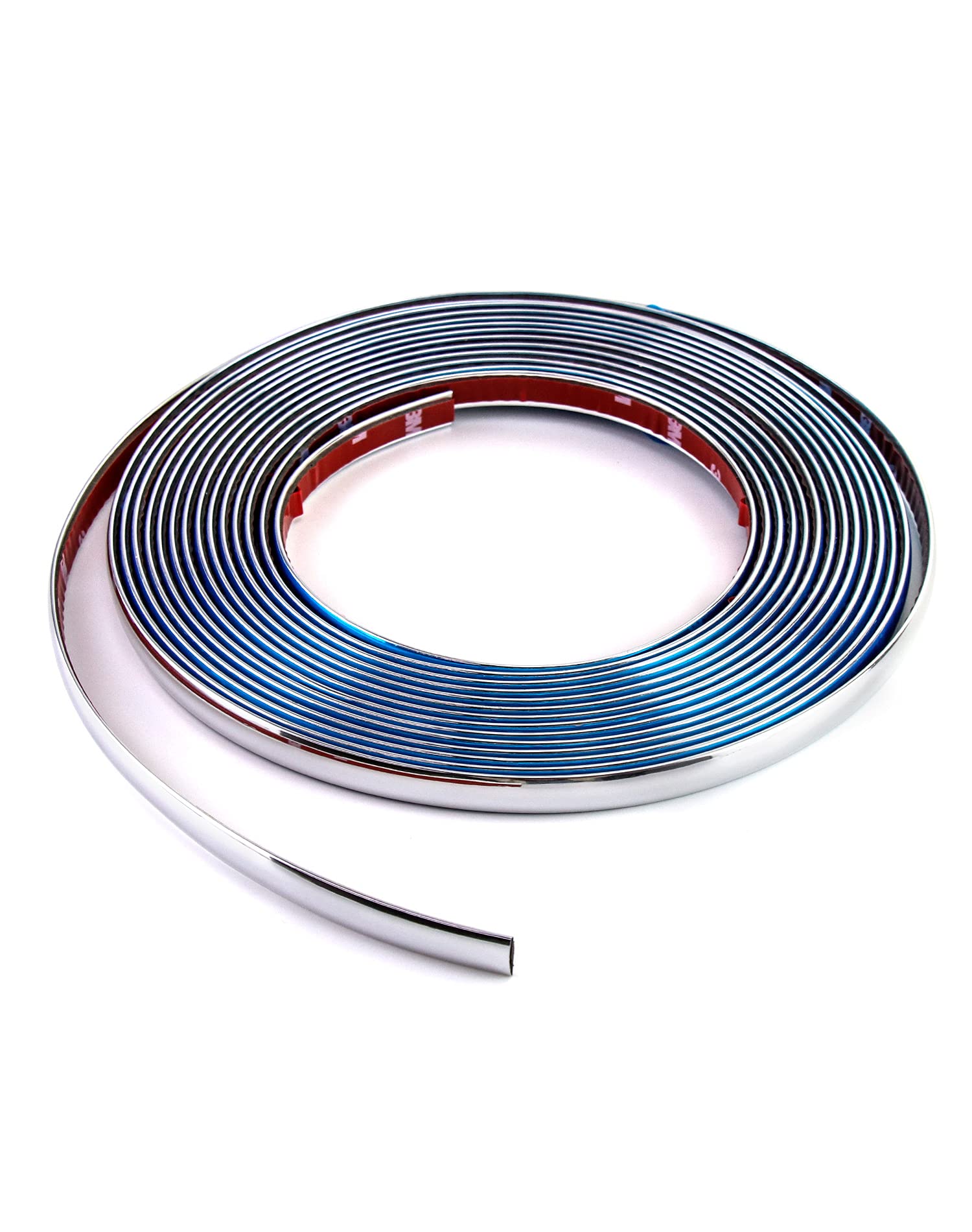 Qwork Automotive Chrome Trim Molding, 1/2 Inch Wide 26Ft Diy Moulding Trim Strip Line Decoration For Car/Truck Door Window Side 