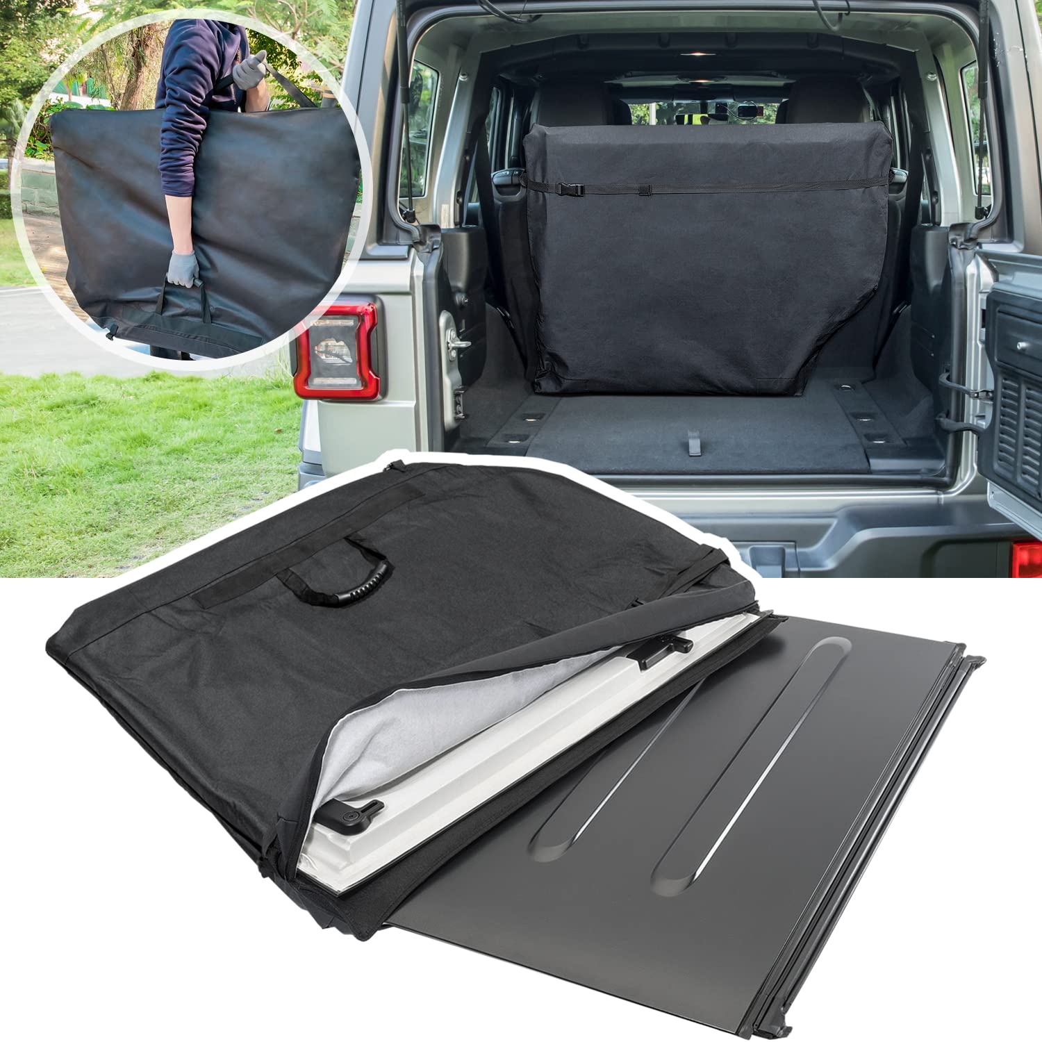 Freedom Panel Hard Top Storage Bag With Handle For 2007-2024 Jeep Wrangler Jk Jku Jl Jlu Sports Sahara Freedom Rubicon Unlimited