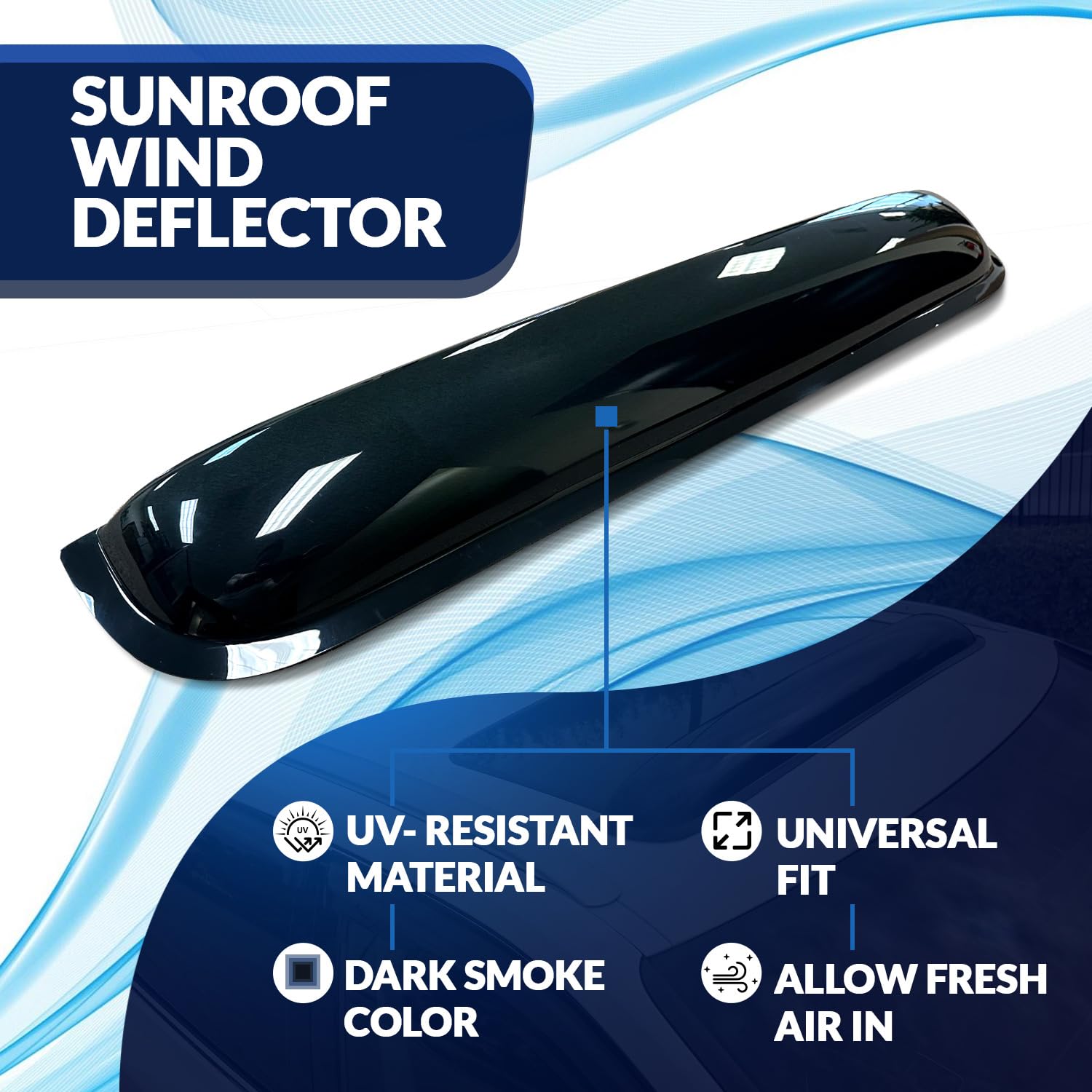 Sunroof Wind Deflector Car Sunroof Cover Compatible With 2001-2005 Honda Civic Coupe | Waterproof Moonroof Auto Window Deflector