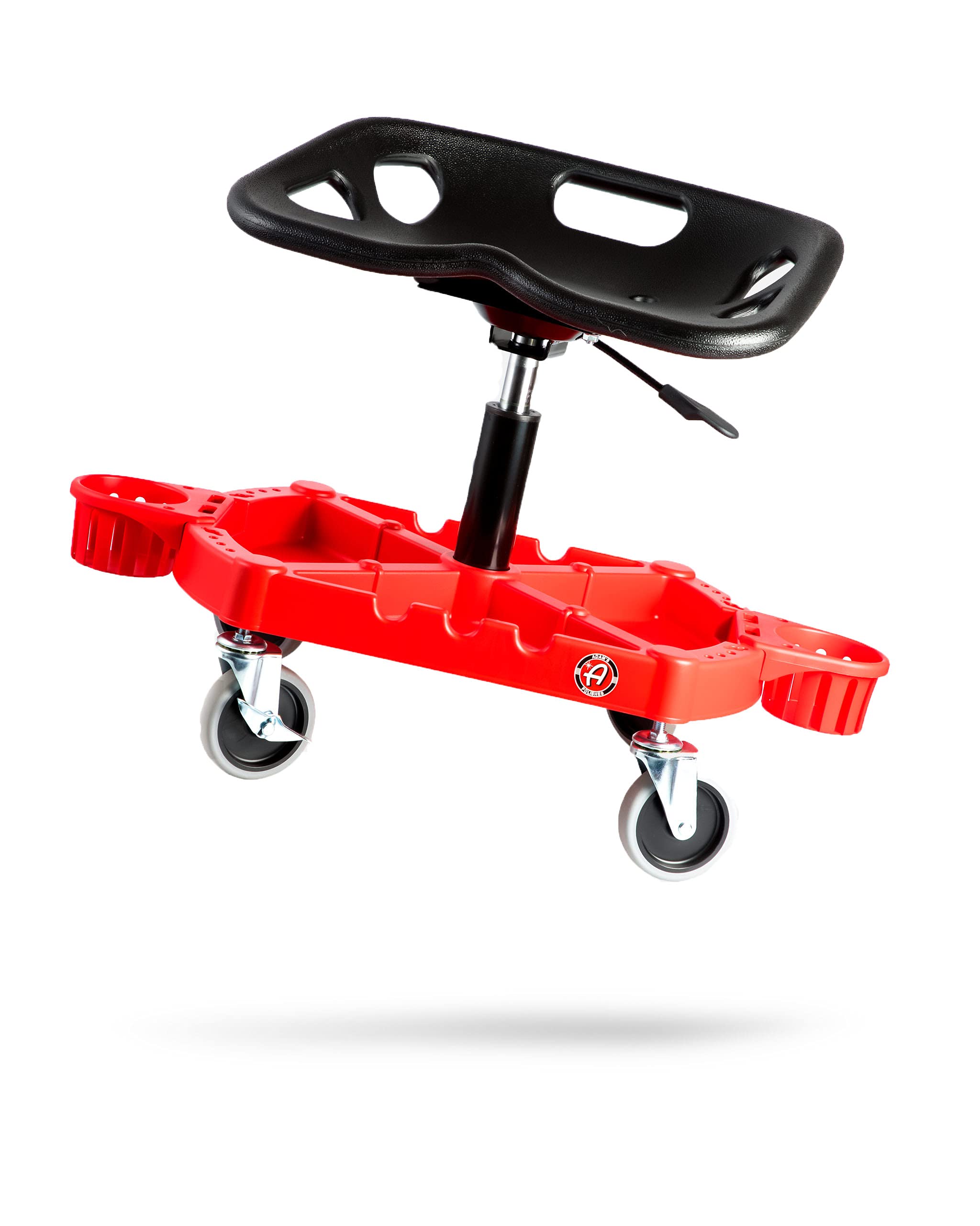 Adams Polishes Pro Rolling Stool, Car Detailing Stool Chair, Shop Stool with Wheels, Garage Organizer, Tool Organizer Tray, Adj