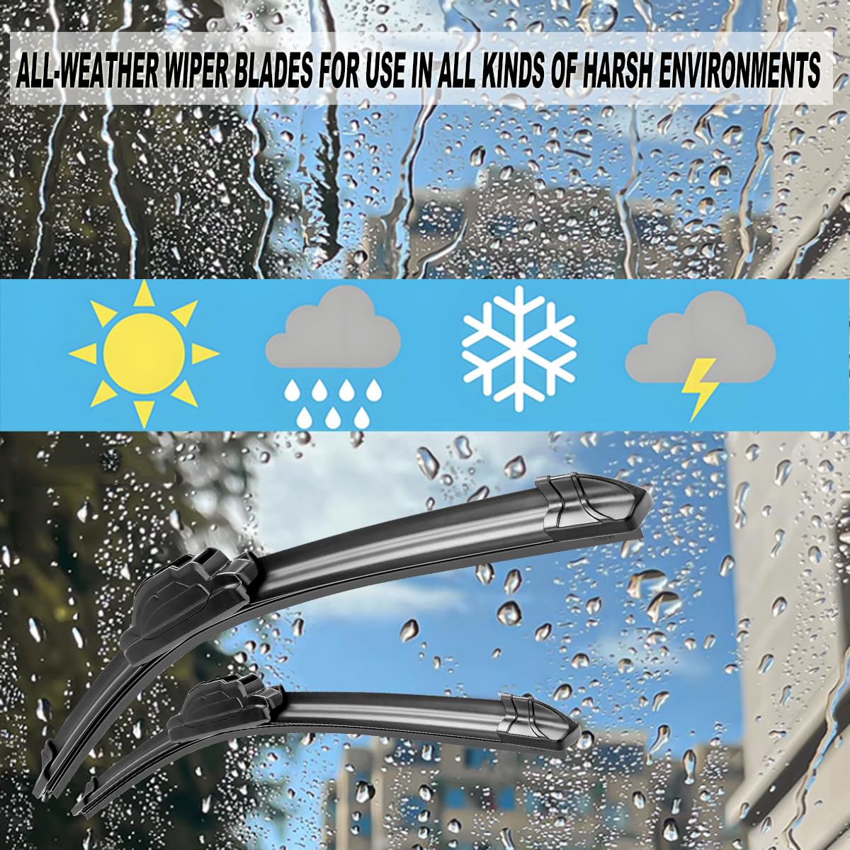 Attke Front Windshield Wiper Blades For Audi A6 2012-2018/A7 2012-2019 Genuine Replacement Wiper Blade Set 26''/21'' (Set Of 2)