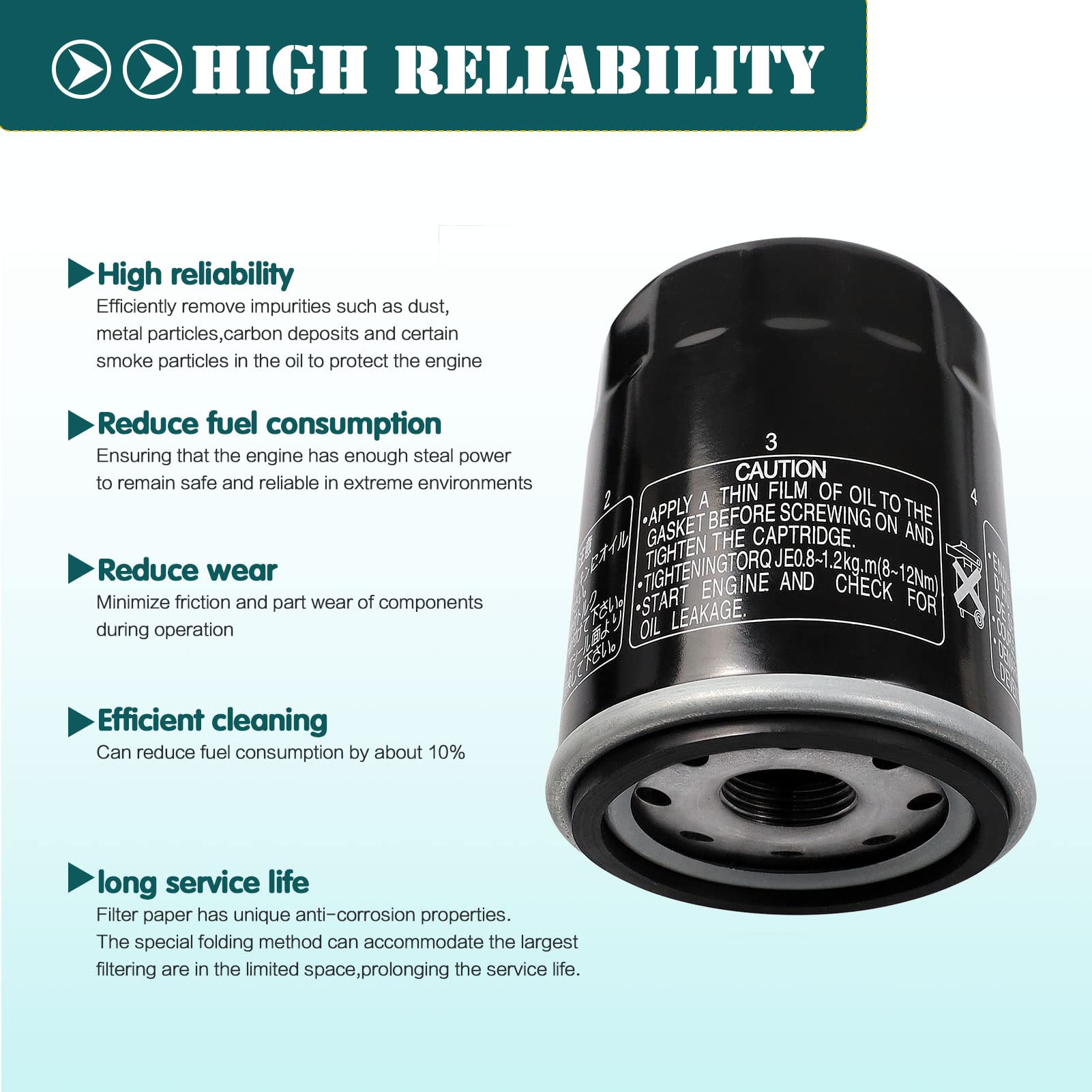 Oil Filter 2540086 2540122 For Polaris Ranger 700 800 900 570 Crew Xp, Rzr S 800, Rzr 4 800/900, Rzr 900 Xp, Rzr 570 800 900 100