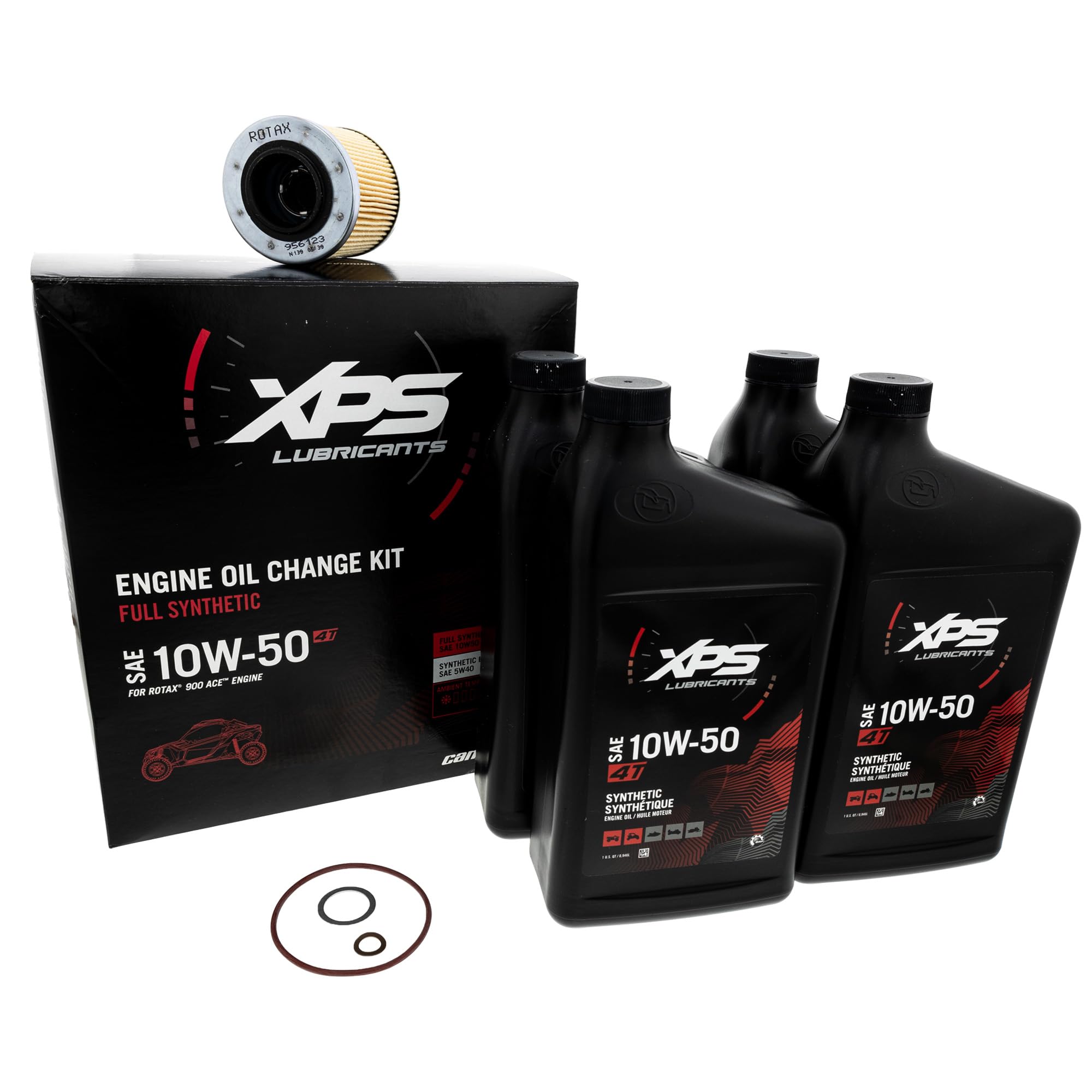 Can-Am 4T 10W-50 Synthetic Oil Change Kit For Rotax 900 Ace Engine 779261