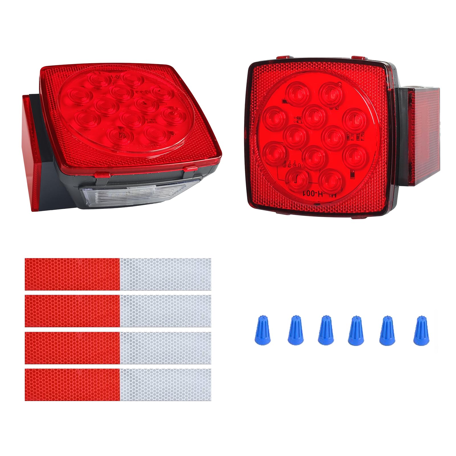 LiLoom 12V LED Submersible Trailer Light Kit - Super Bright Boat Trailer Lights for Camper, Truck, RV, Marine, Snowmobile Under 