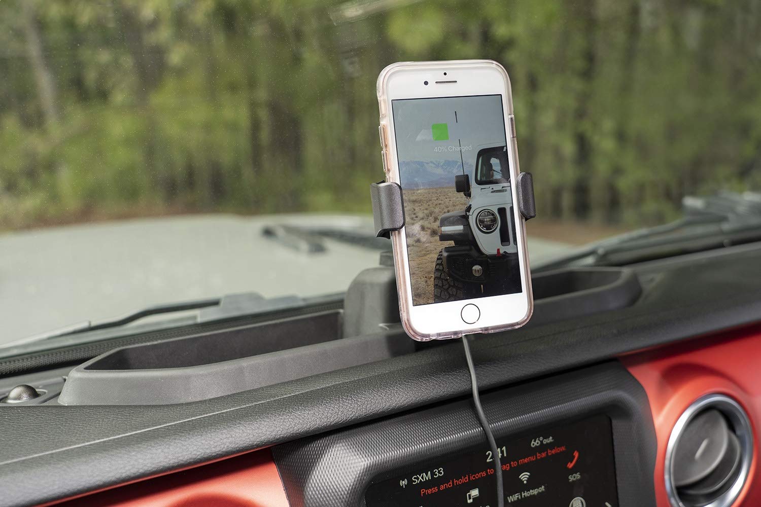 Rugged Ridge 13551.35 Dash Multi-Mount Charging Phone Kit; 18-Current Wrangler Jl/Jlu And Gladiator Jt