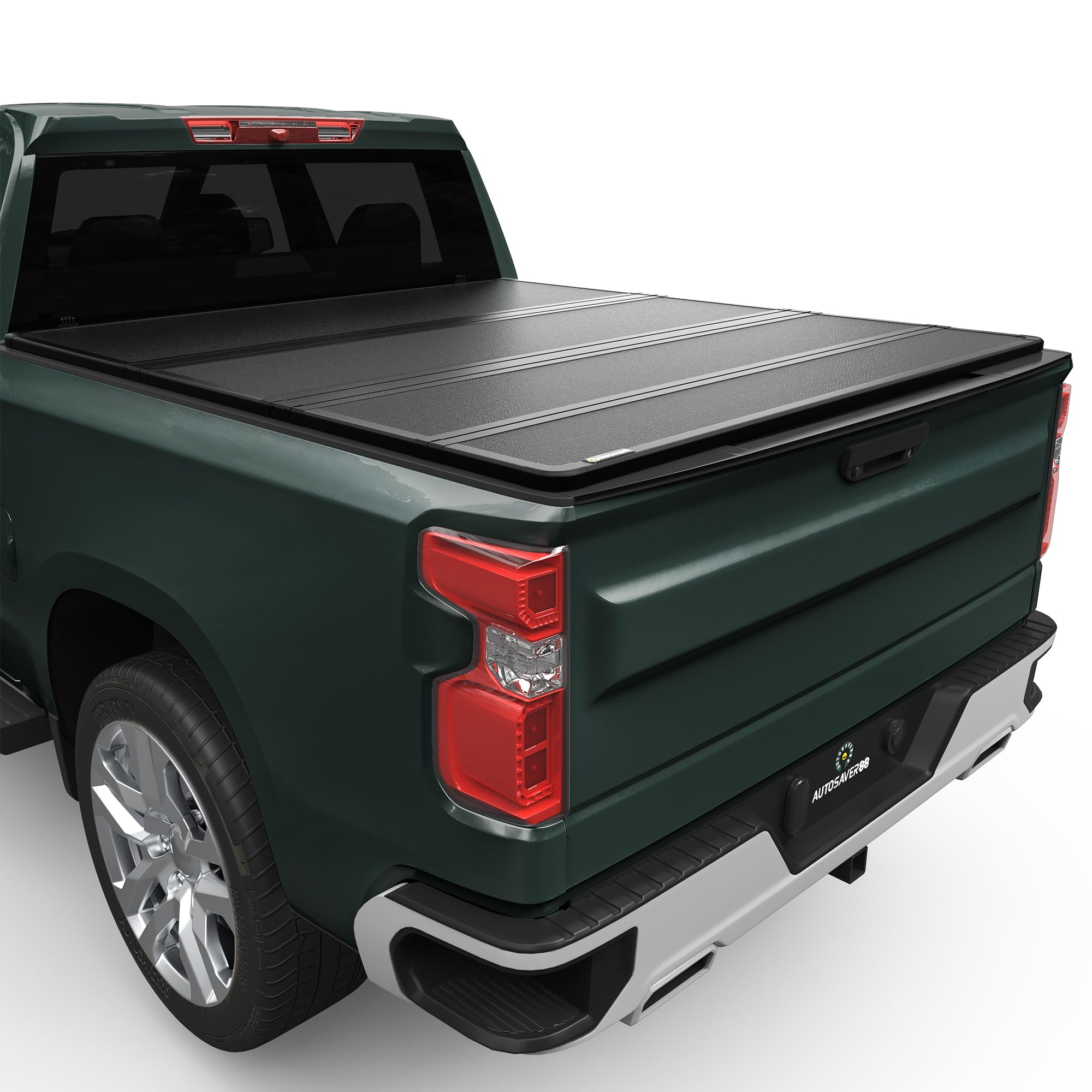 Autosaver88 Hard Quad Fold Truck Bed Tonneau Cover Fit For Chevy Silverado/Gmc Sierra 1500 New Body Style 2019-2025 With 5.8Ft B