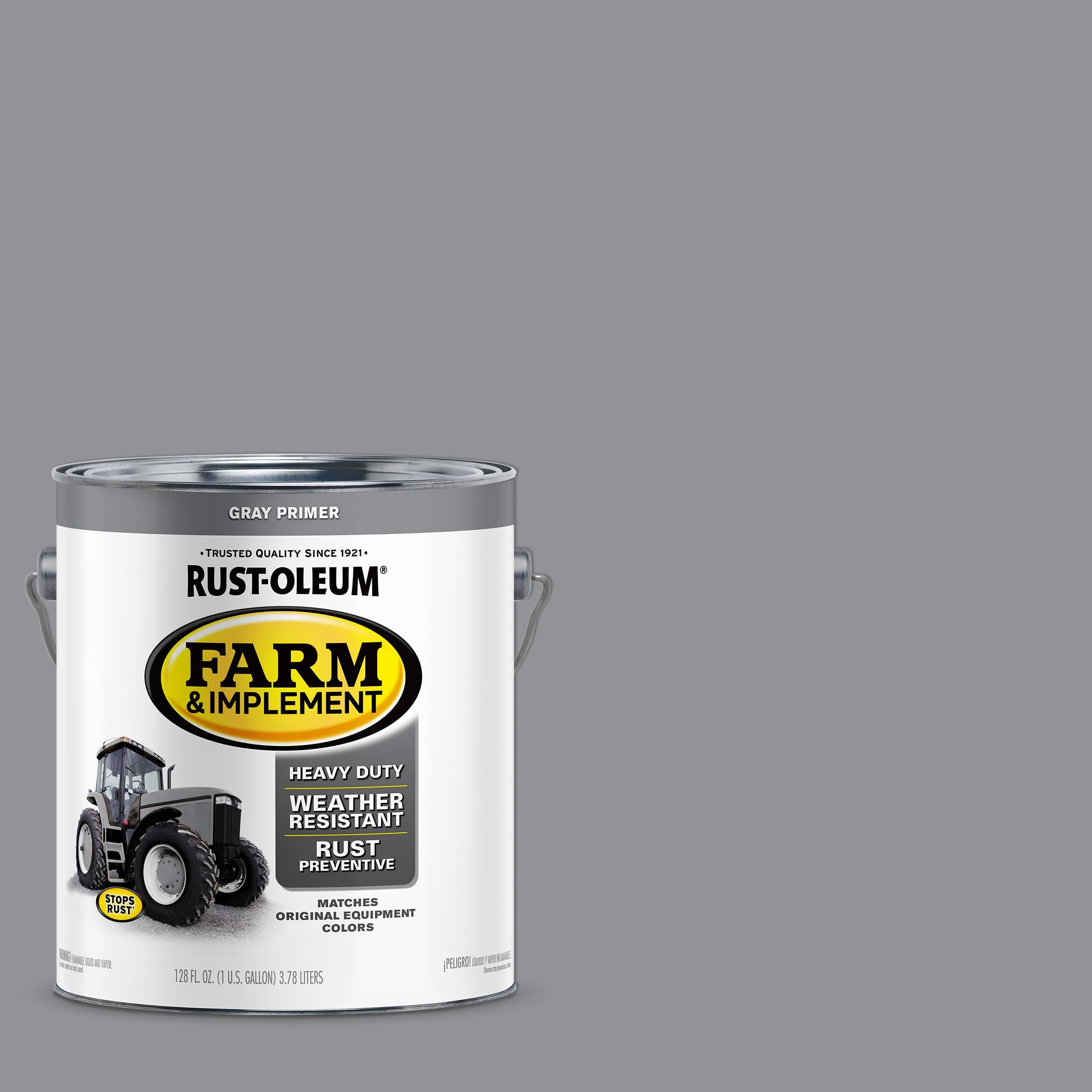 Rust-Oleum 280169 Farm & Implement Enamel Primer, Gallon, Gray Primer