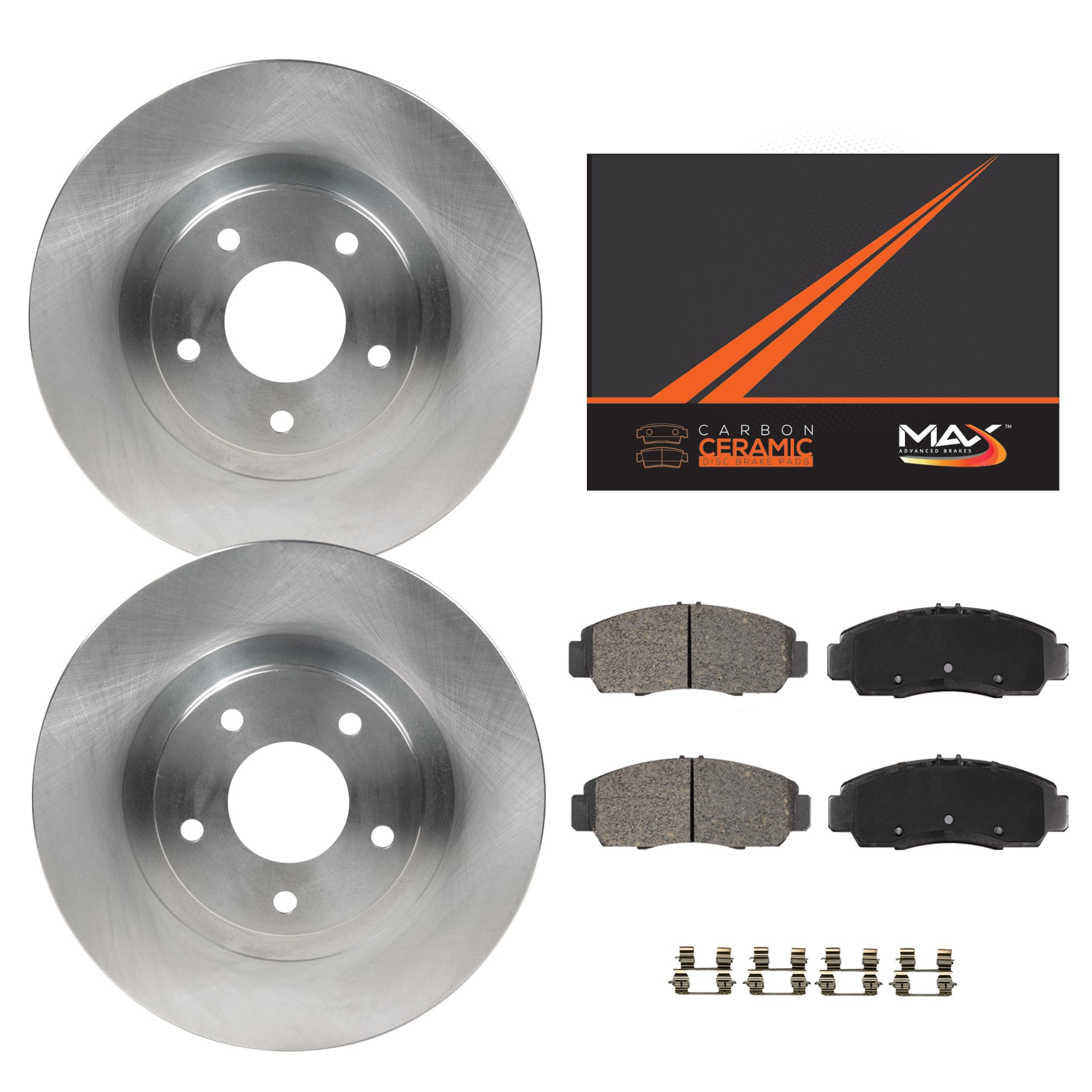 Max Advanced Brakes Rear Brake Kit Compatible With 2007 2008 2009 2010 2011 2012 2013 Suzuki Sx4 Crossover Replacement Premium O
