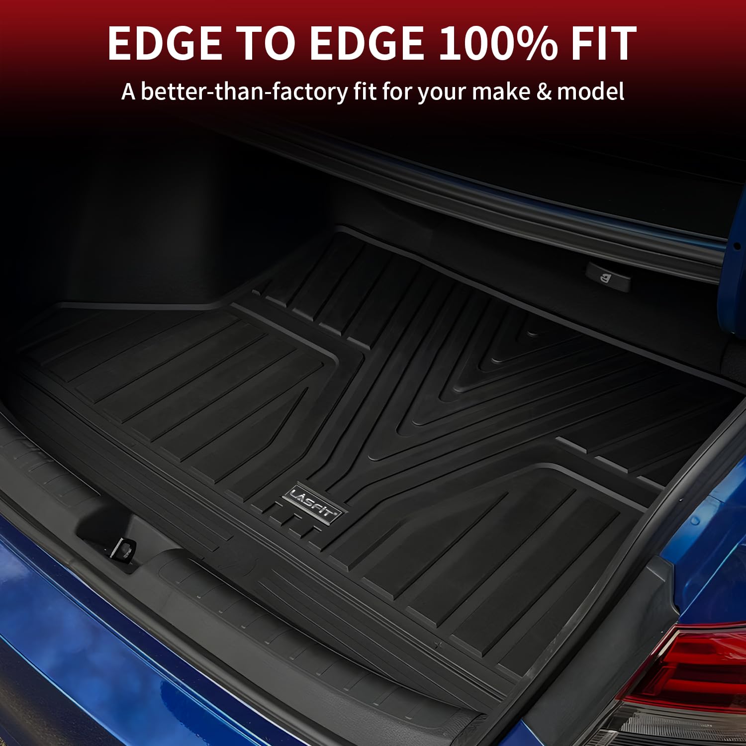 Lasfit Trunk Mat For Honda Civic 2022 2023 2024 2025 Sedan, All Weather Tpe Custom Fit Trunk Liner Trunk Tray Cargo Mat Cargo Li