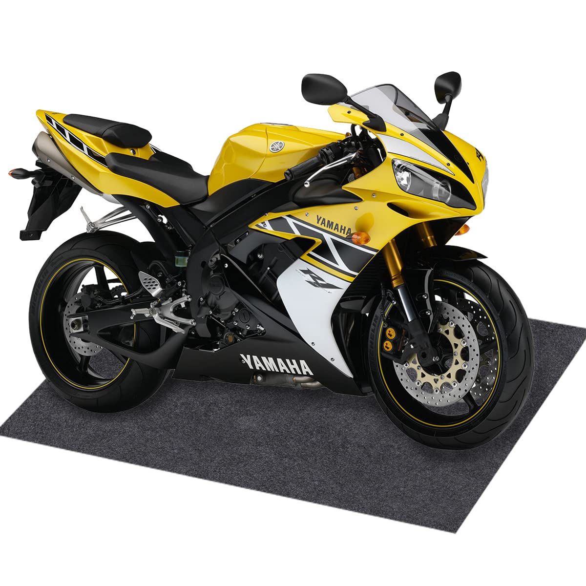Jommie Chen Motorcycle Mat For Garage 36X72 Inches Garage Floor Mat Oil Absorbent Pad Rubber Backing Layer Oil Spill Mat Protect
