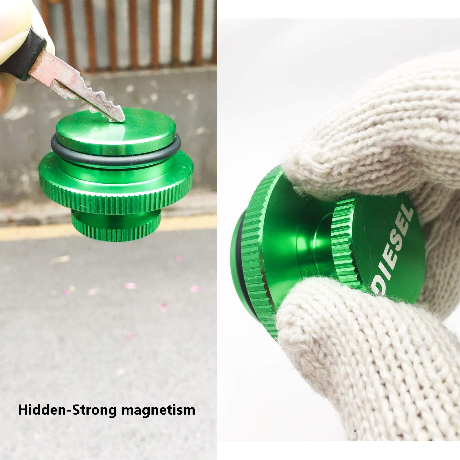 Easy To Hold,Diesel Fuel Tank Cap For Dodge, (Hidden-Strong Magnetism) Ram Diesel Aluminum Fuel Cap For 2013-2018 Dodge Ram Truc