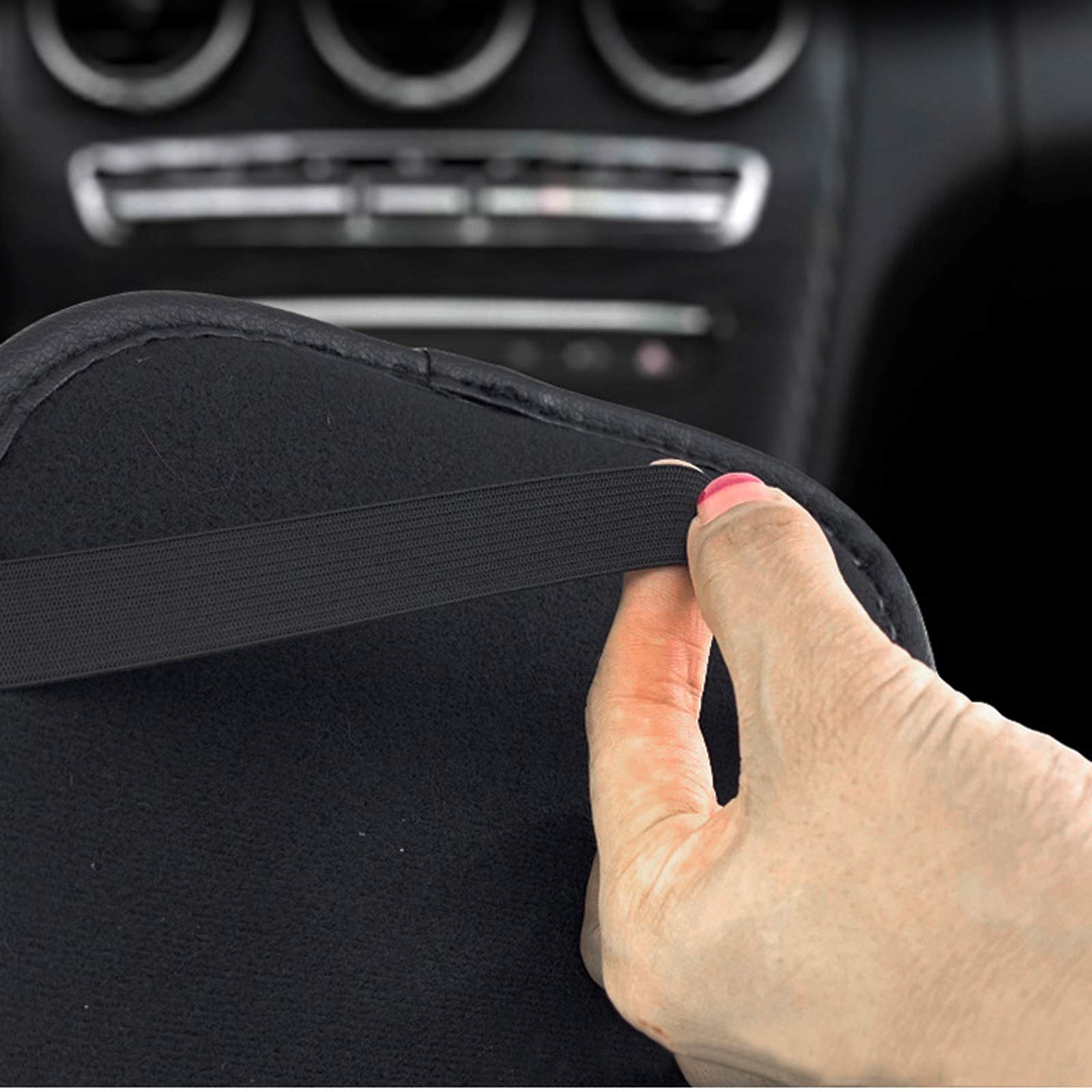 Funojoy Car Armrest Cover For Women Blue Diamond Rhinestone Bling Car Accessories Interior Car Decor For Women