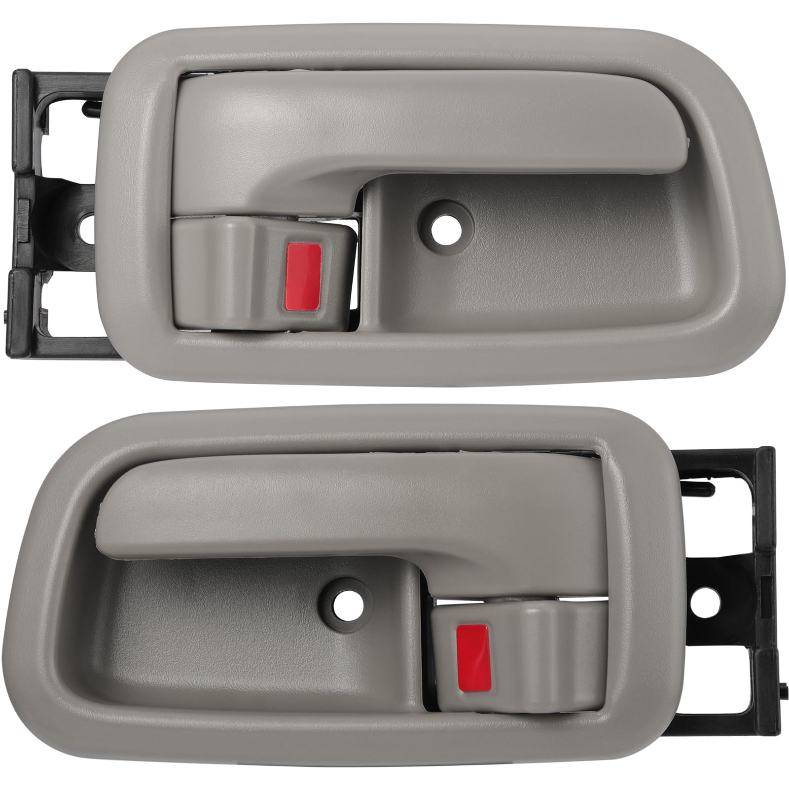 Lcyolada Pair Of Interior Door Handles W/Bezel (Gray) For Toyota Tundra (Standard/Regular/Extended Cabs Only) 2000 2001 2002 200