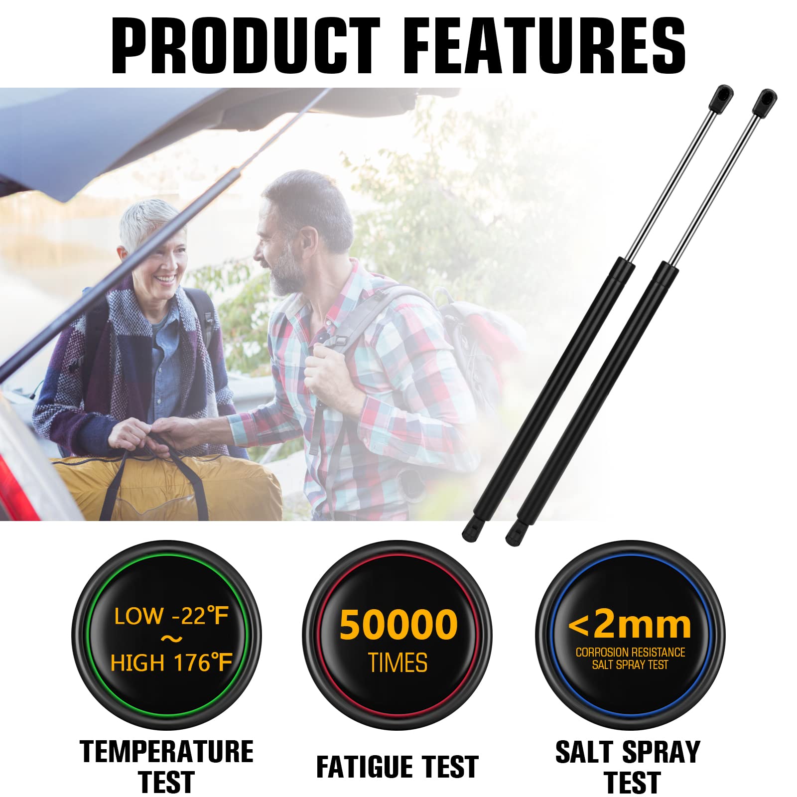 Liftgate Rear Hatch Lift Support For Ford Edge 2007 2008 2009 2010 2011 2012 2013 2014, Tailgate Shocks Sg304084 6120 2Pcs