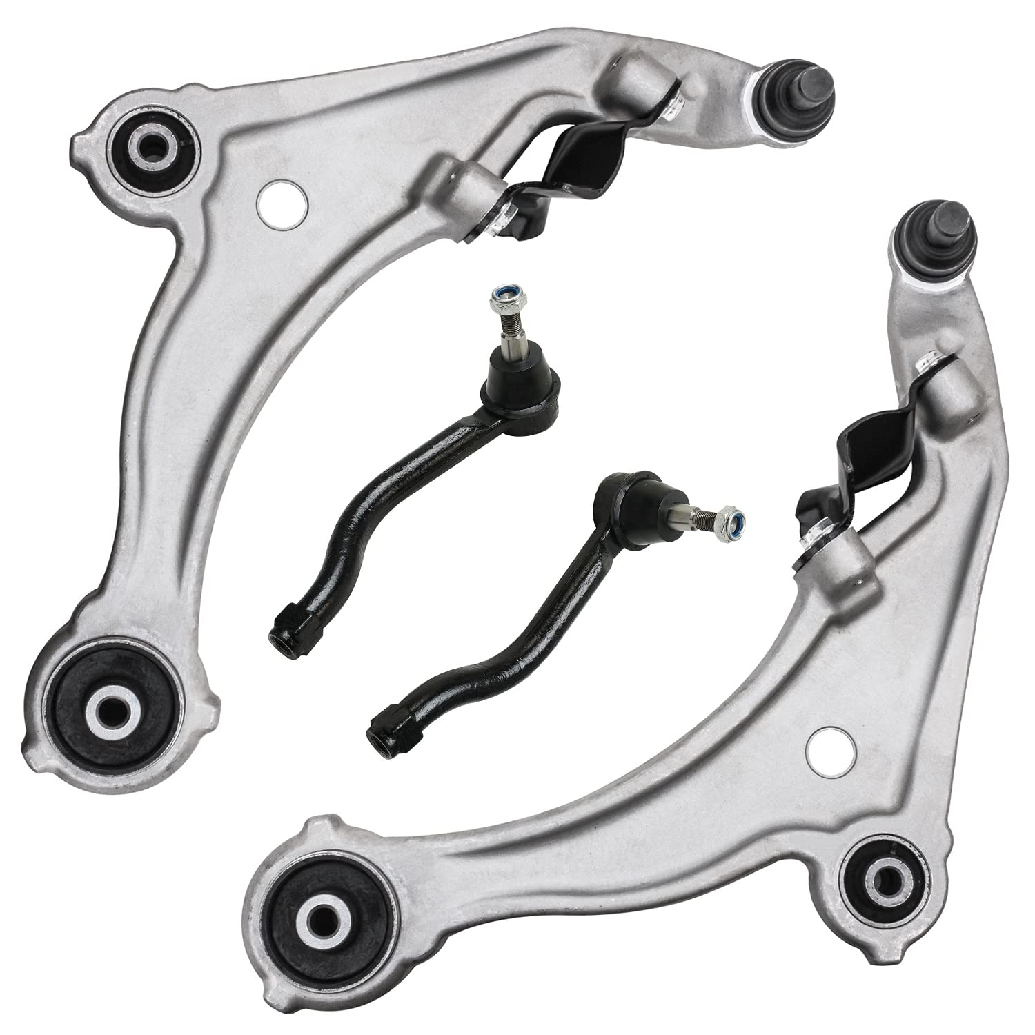 Detroit Axle - 4pc Front End Control Arms Kit for 09-14 Nissan Maxima, 2 Lower Control Arms w/Ball Joint 2 Outer Tie Rods 2009 2