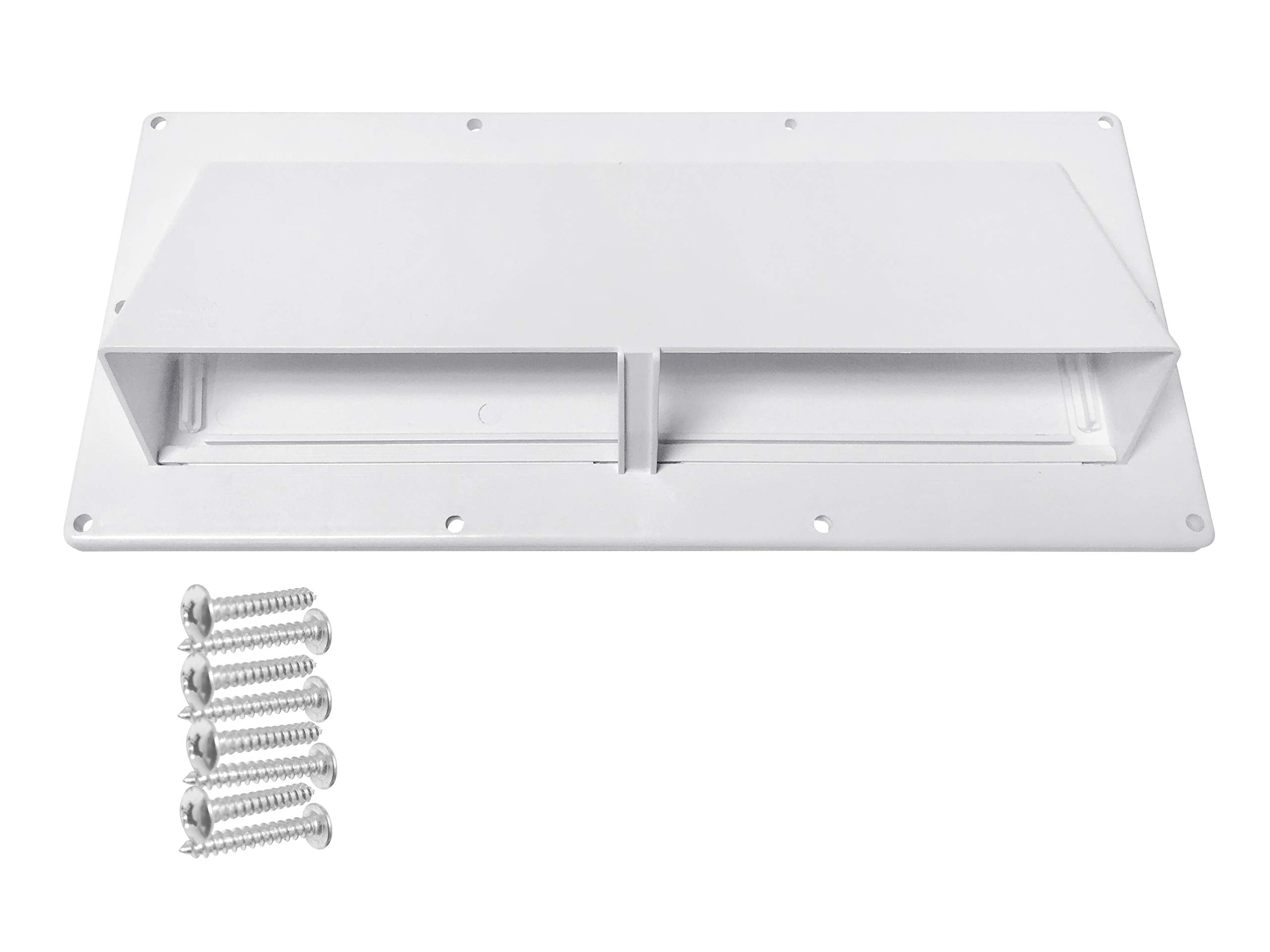 Camp'N Rv Exhaust Vent Cover - Rv Range Hood Vent/Rv Range Hood Cover/Sidewall Vent W/Locking Flap (White)