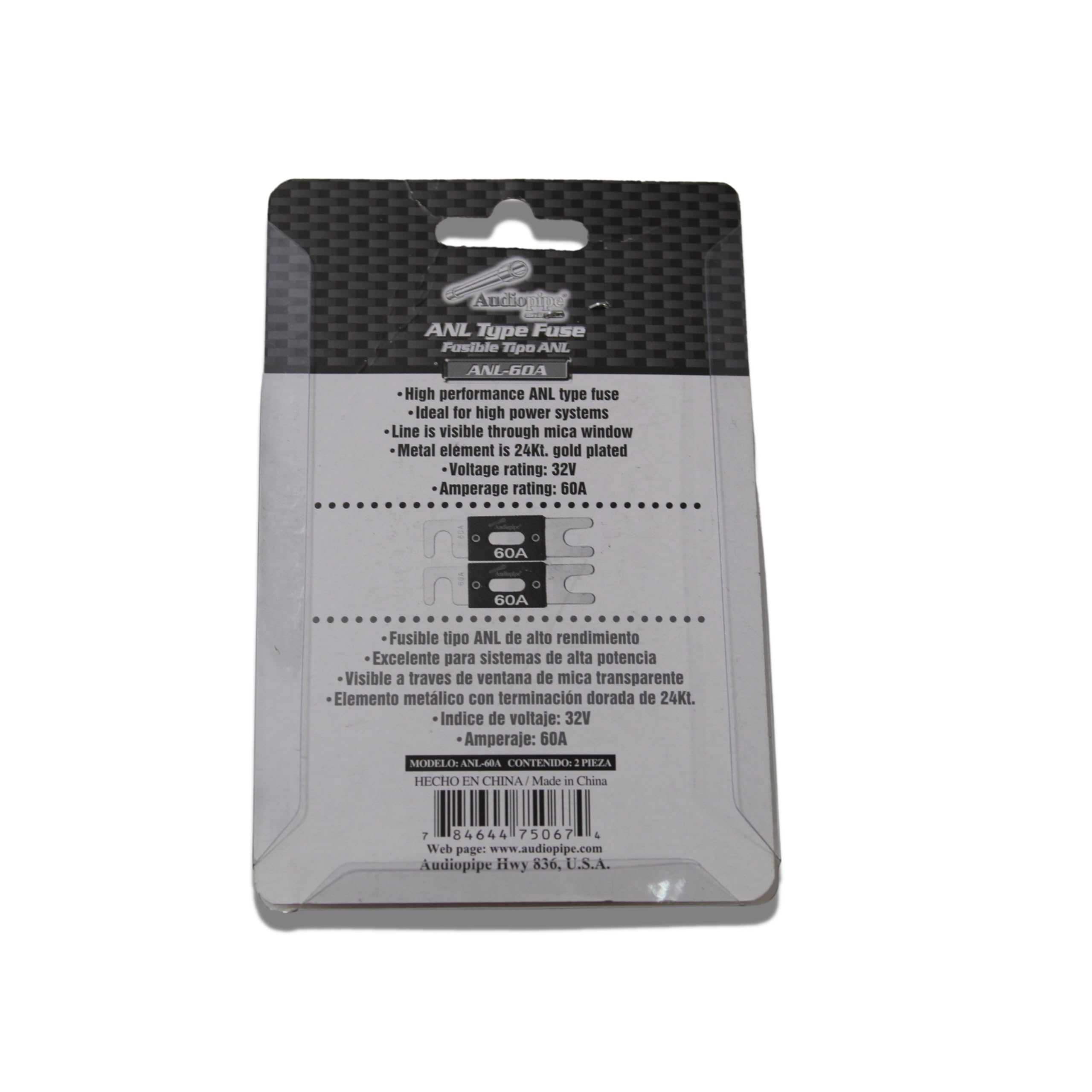 Audiopipe Ane60A Anl Fuses 60 Amp Audiopipe 2 Pack