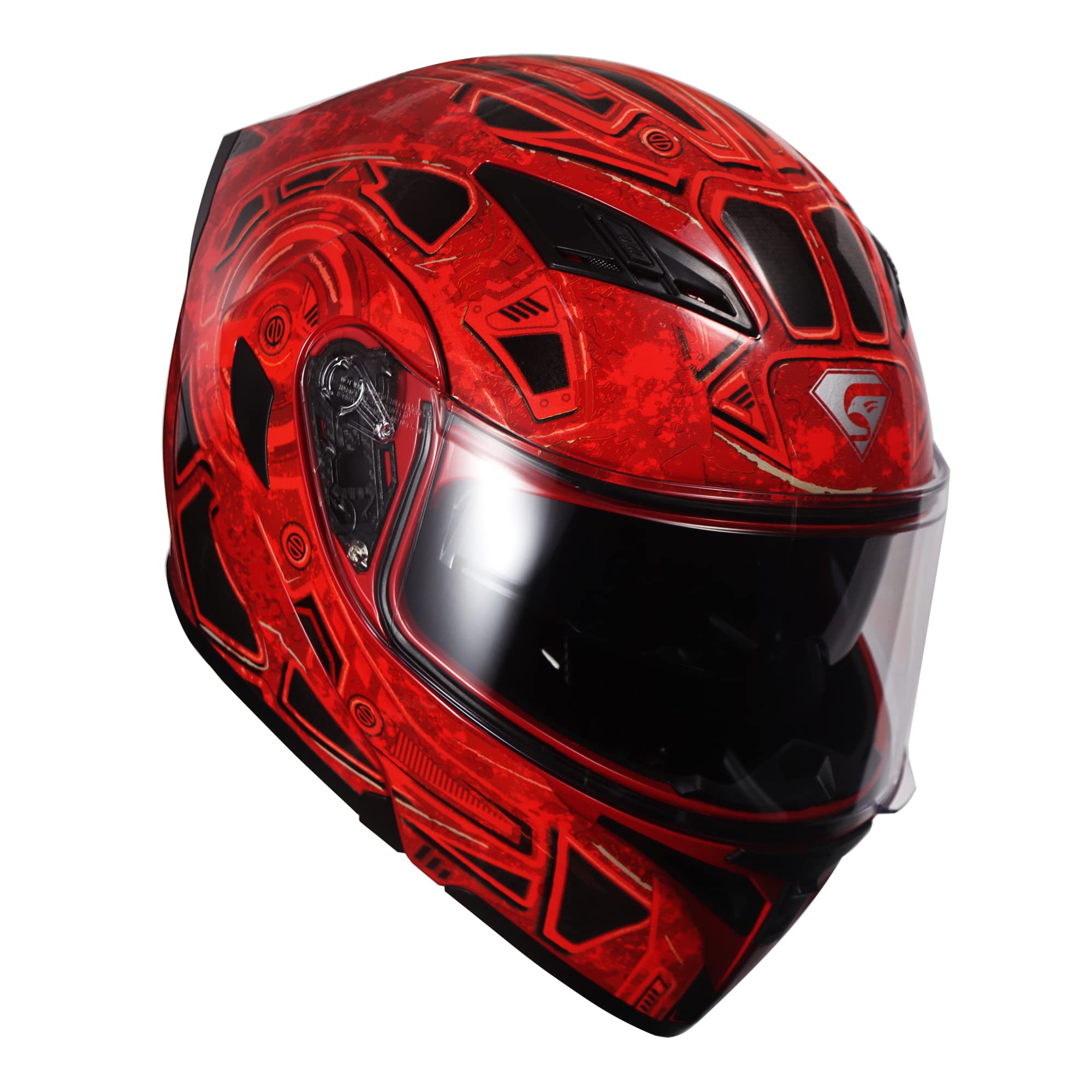 Kypara Motorcycle Dual Visor Flip Up Modular Full Face Helmet With Dot Certification Of Impressionism (M, Demon Slayer)