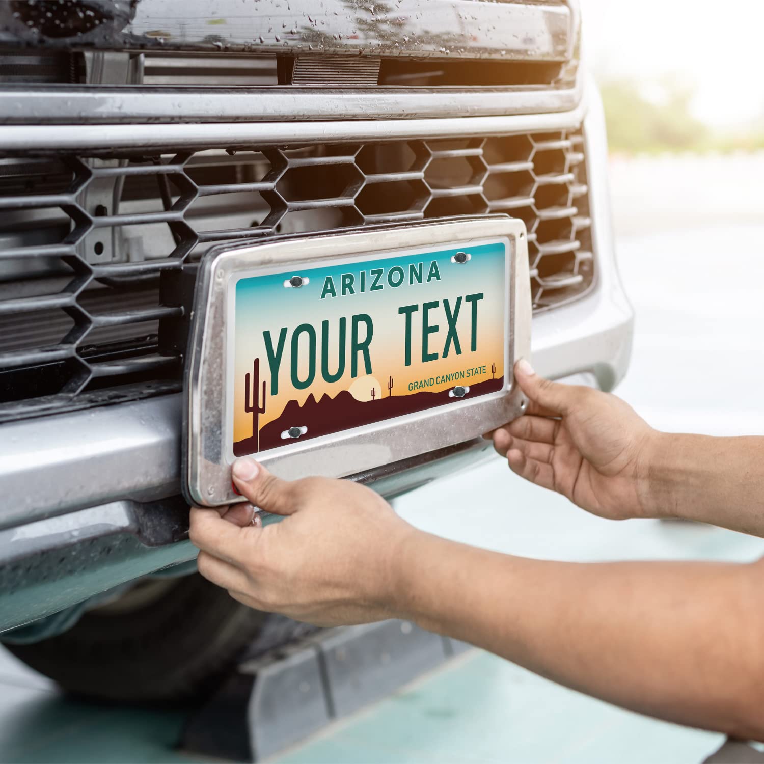 Sigo Signs Custom Arizona License Plate - Personalized 6x12" Rust-Free Aluminum, Fade Resistant, Made in USA