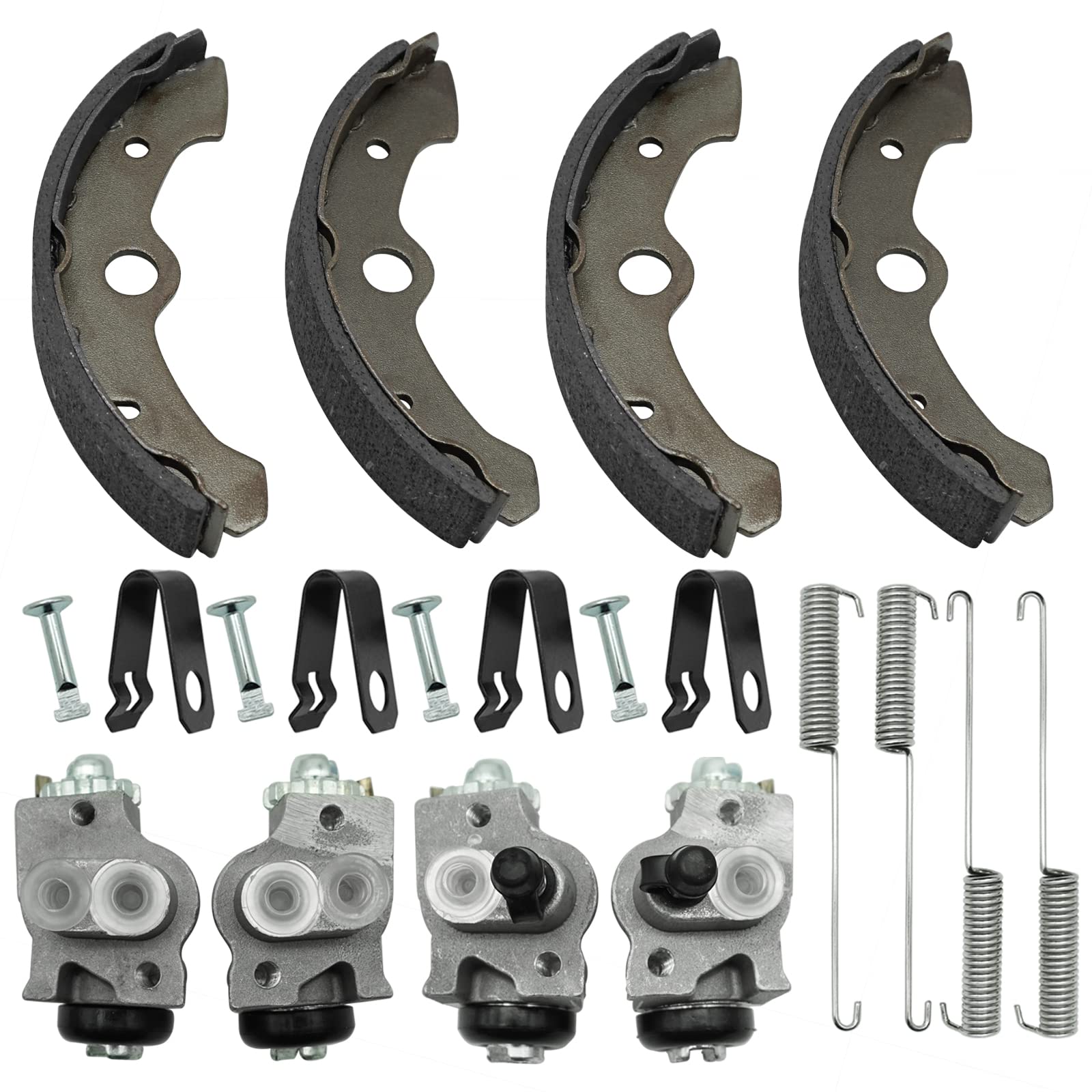 M Mati Front Brake Wheel Cylinders Left&Right All Four With Shoes For Yamaha Big Bear 350 Kodiak 400 Yfm350 Yfm400 1989-1998