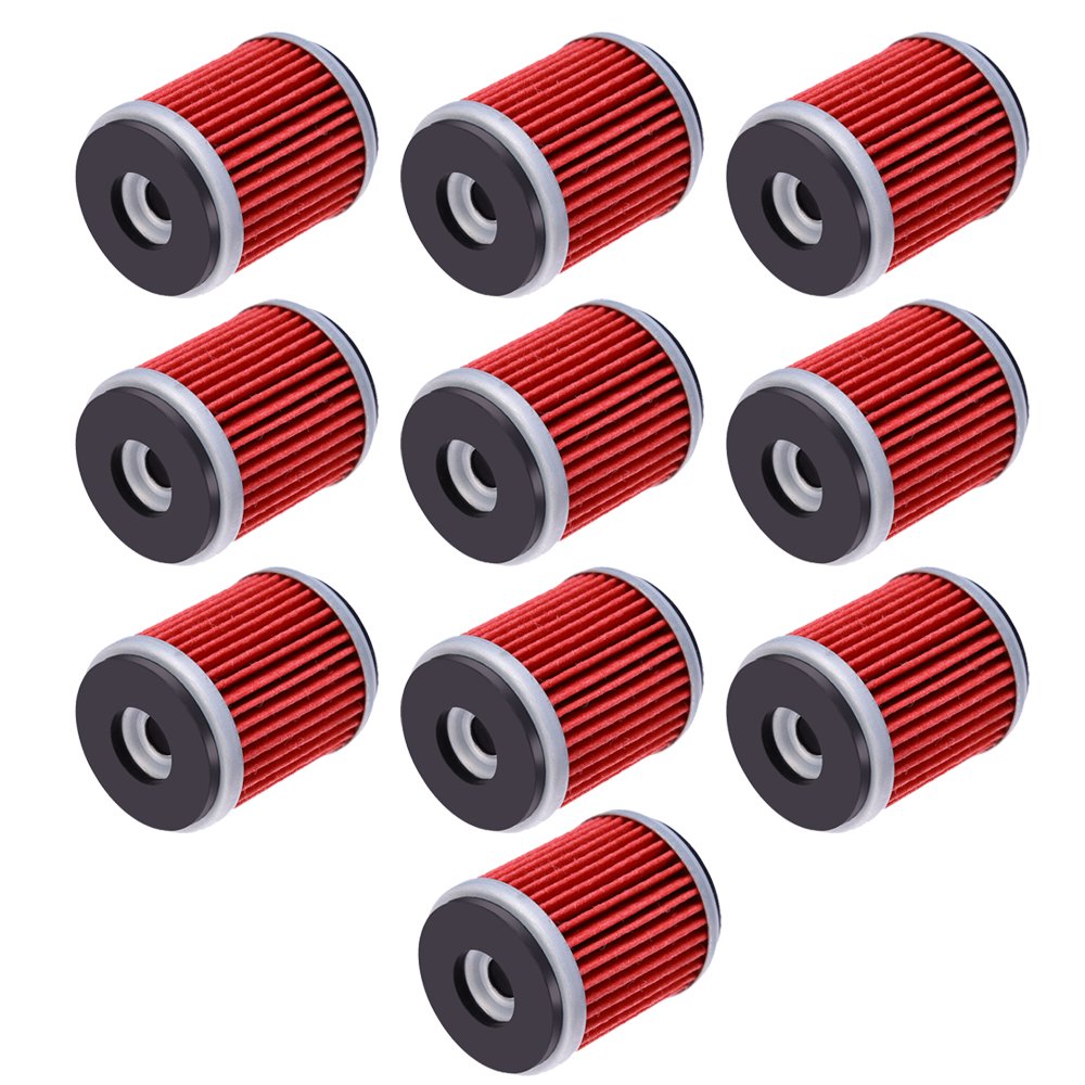Oil Filter Replacement for Yamaha YFZ450 YFZ450R YFZ450W YFZ450X YZ250F YZ450F WR250F(Pack of 10)