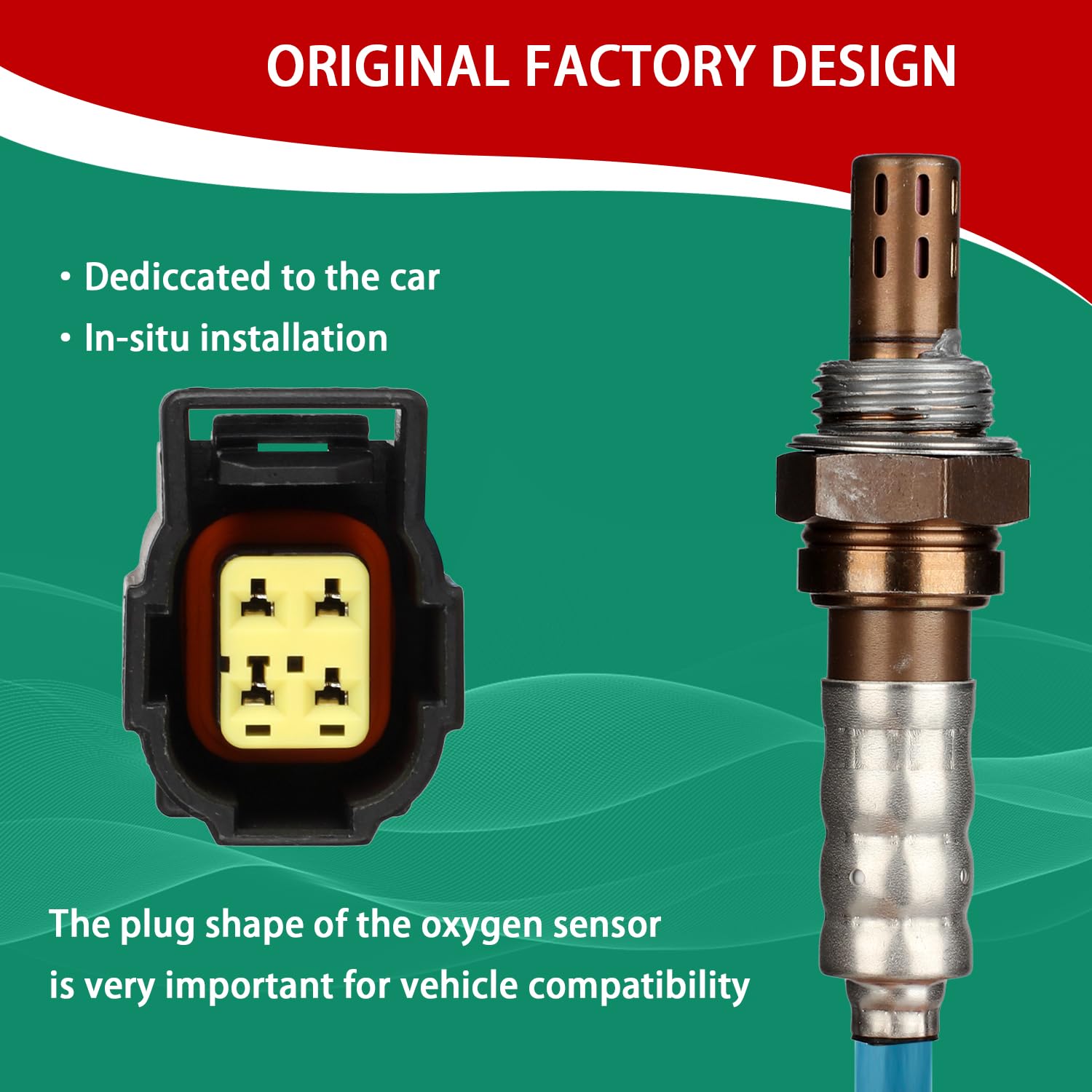 Necatuo 234-4380 Downstream O2 Oxygen Sensor Heated Air Fuel Ratio Compatible With Nissan Altima Maxima Murano 350Z 370Z Cube Ro